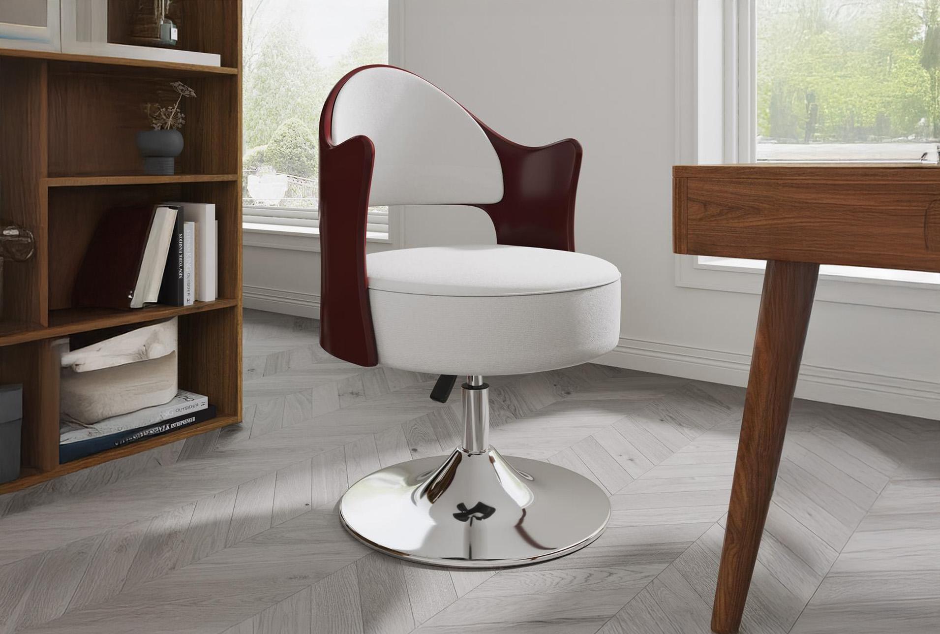 bopper white adjustable height swivel accent chair 1 bopper white adjustable height swivel accent chair