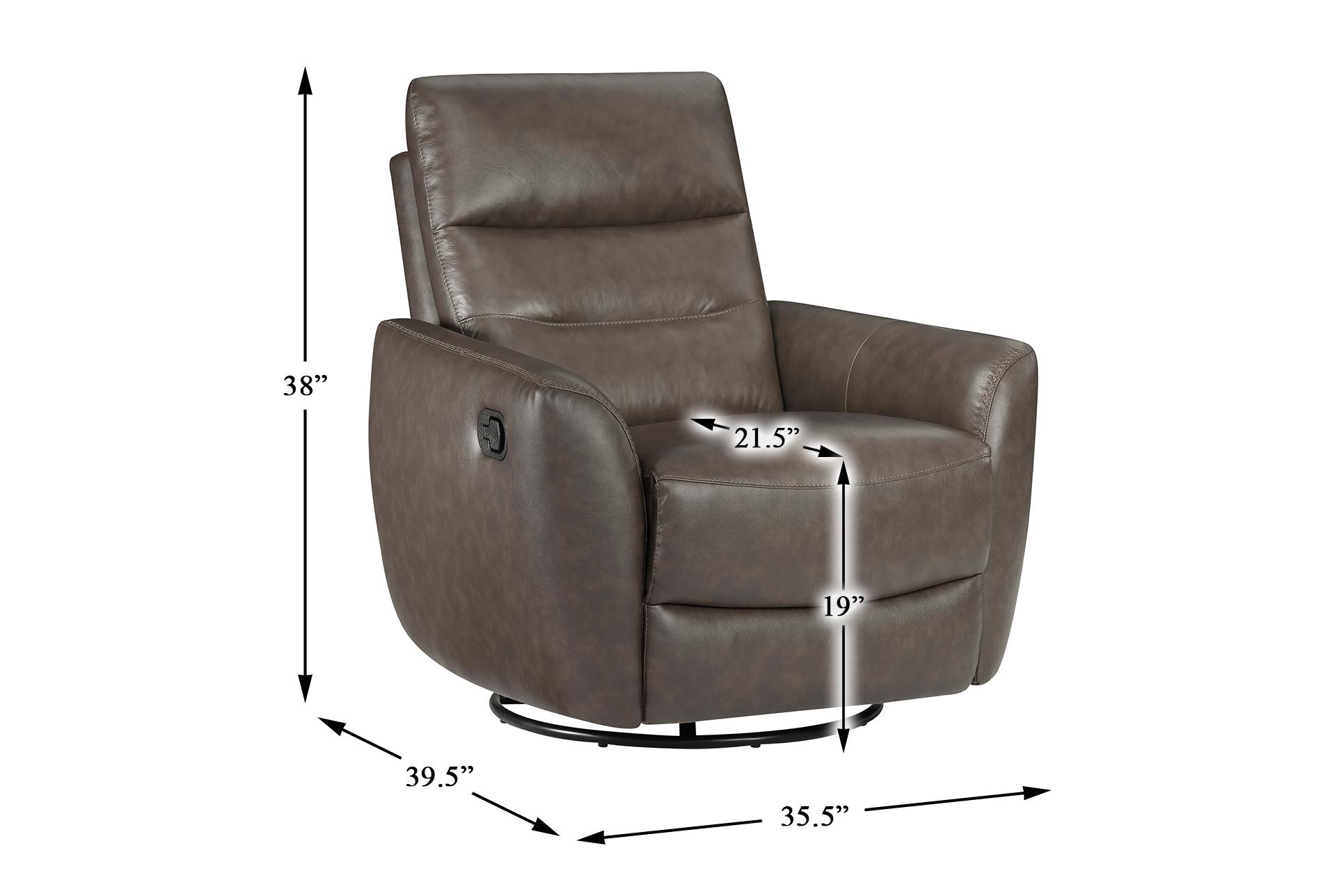 jerita dark brown 36" swivel glider reclining chair 16 jerita dark brown 36" swivel glider reclining chair