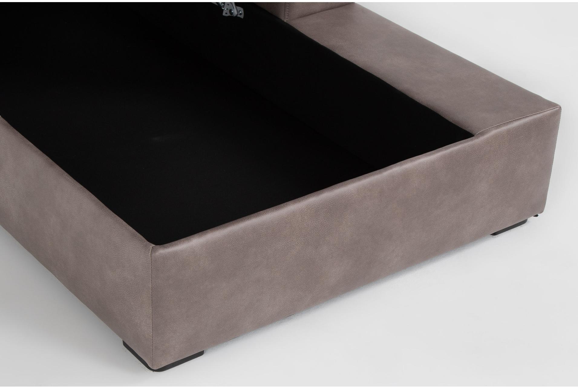 sebastian taupe brown faux leather 140" 3 piece convertible sectional with right arm facing storage chaise | fabric 11 sebastian taupe brown faux leather 140" 3 piece convertible sectional with right arm facing storage chaise | fabric
