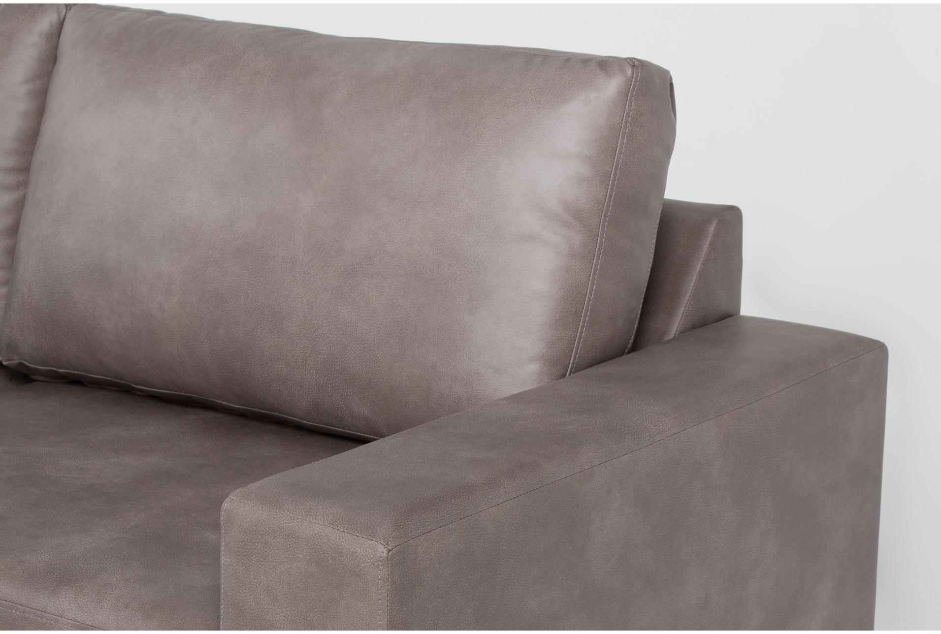 sebastian taupe brown faux leather 140" 3 piece convertible sectional with right arm facing storage chaise | fabric 17 sebastian taupe brown faux leather 140" 3 piece convertible sectional with right arm facing storage chaise | fabric