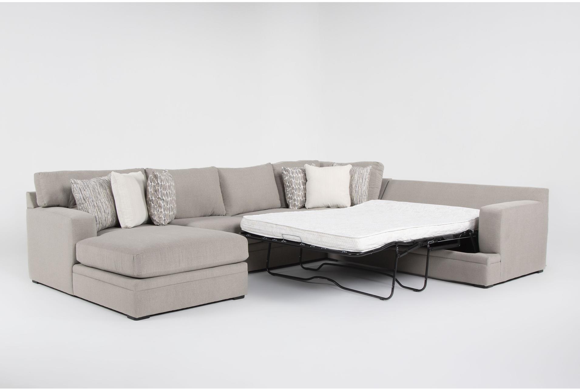 anacapa cement grey 141" 4 piece full sleeper sectional with left arm facing chaise 9 anacapa cement grey 141" 4 piece full sleeper sectional with left arm facing chaise