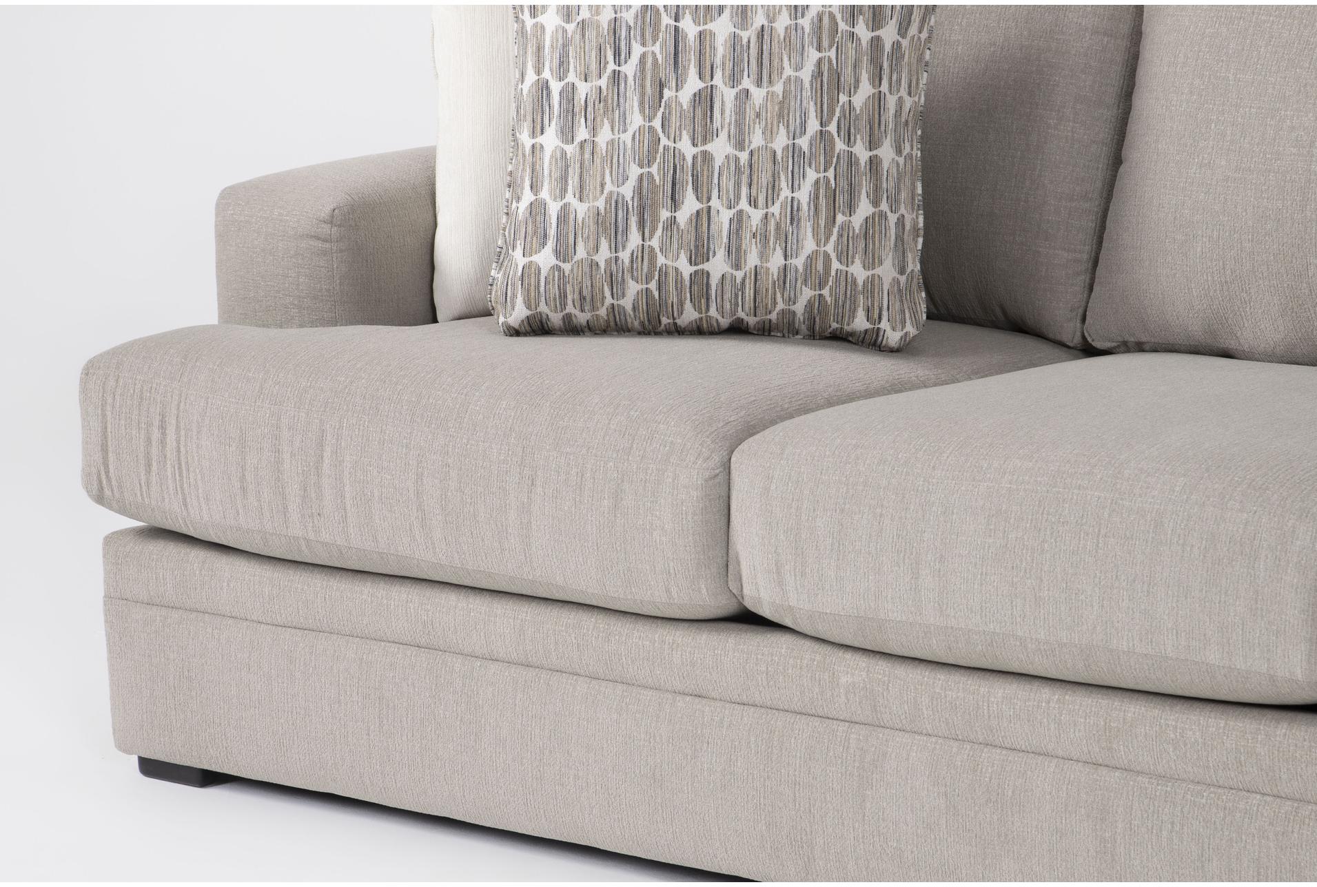 anacapa cement grey fabric 97" sofa | loose reversible back 9 anacapa cement grey fabric 97" sofa | loose reversible back