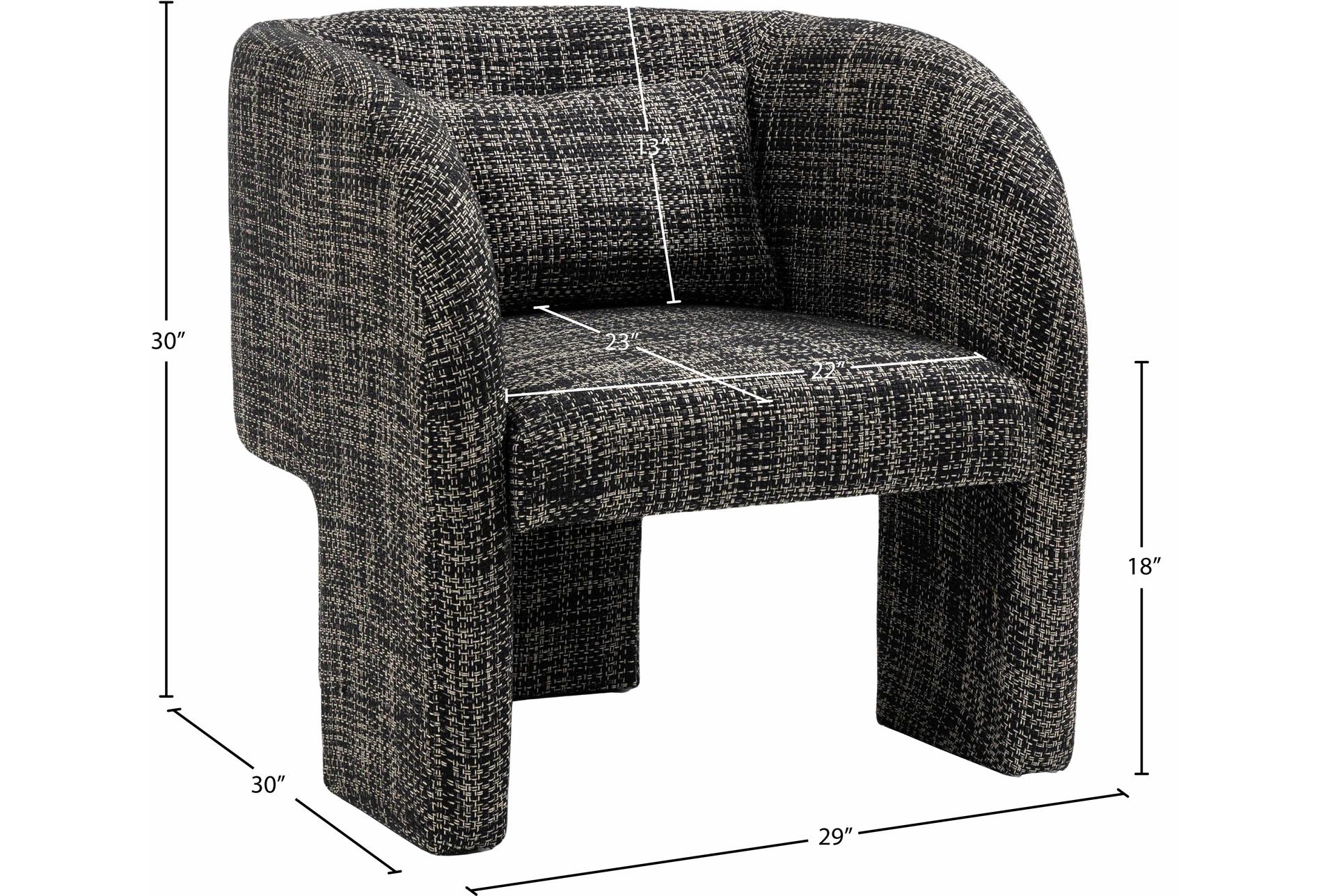 sawyer black weaved polyester fabric accent chair | with arms 10 sawyer black weaved polyester fabric accent chair | with arms