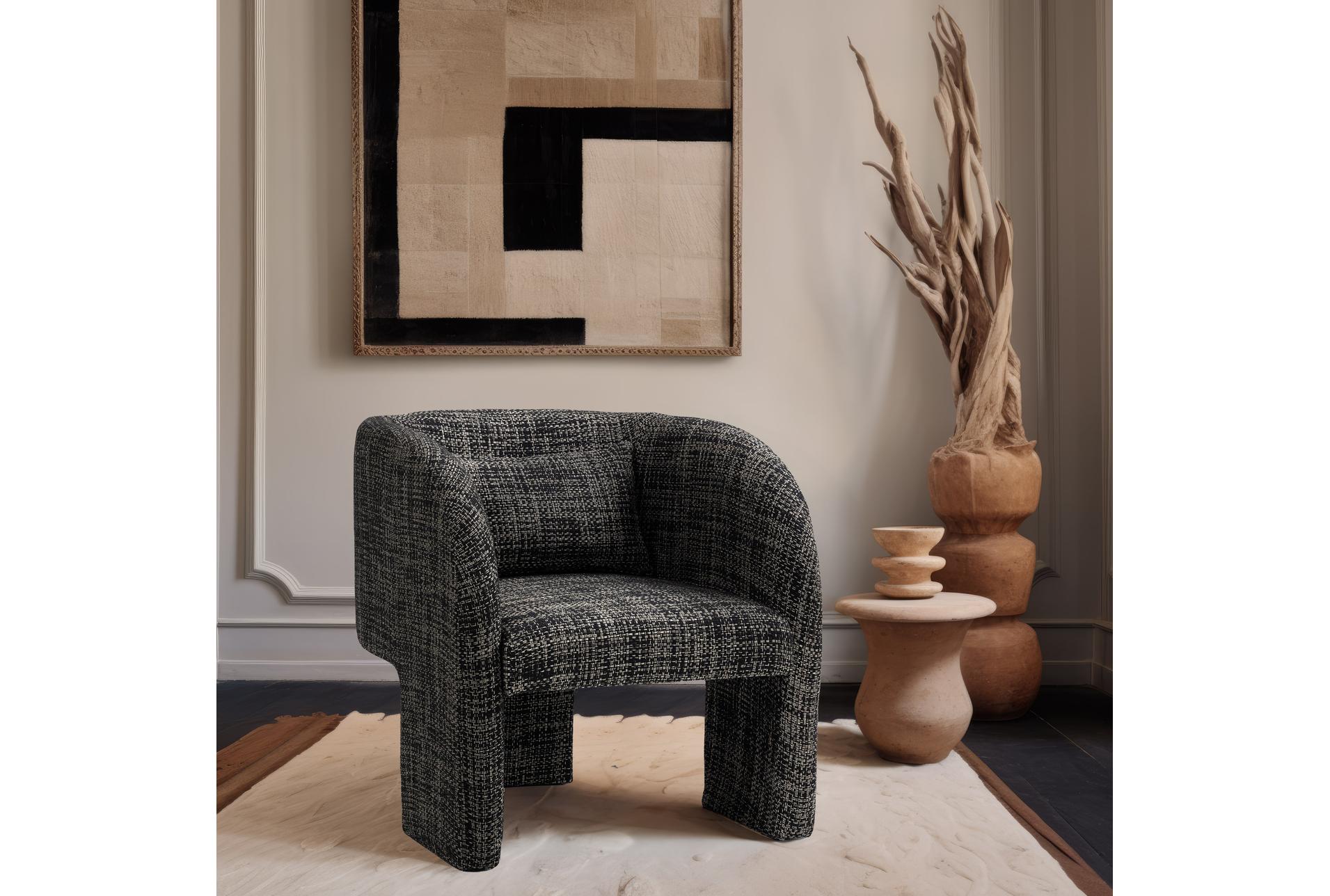 sawyer black weaved polyester fabric accent chair | with arms 14 sawyer black weaved polyester fabric accent chair | with arms