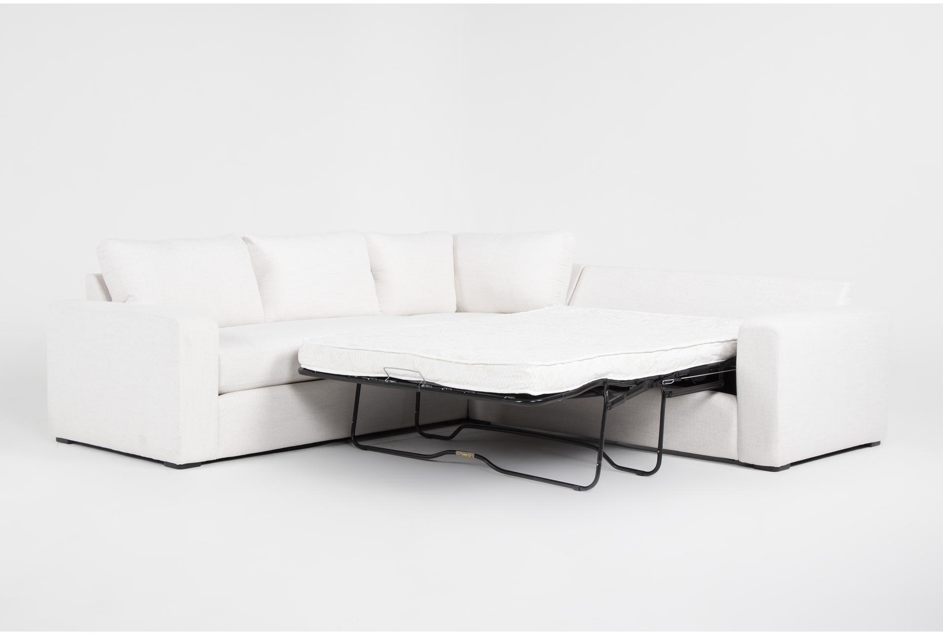isabella ii cream beige 108" 3 piece sectional with right arm facing full sleeper | symmetrical | fabric 10 isabella ii cream beige 108" 3 piece sectional with right arm facing full sleeper | symmetrical | fabric