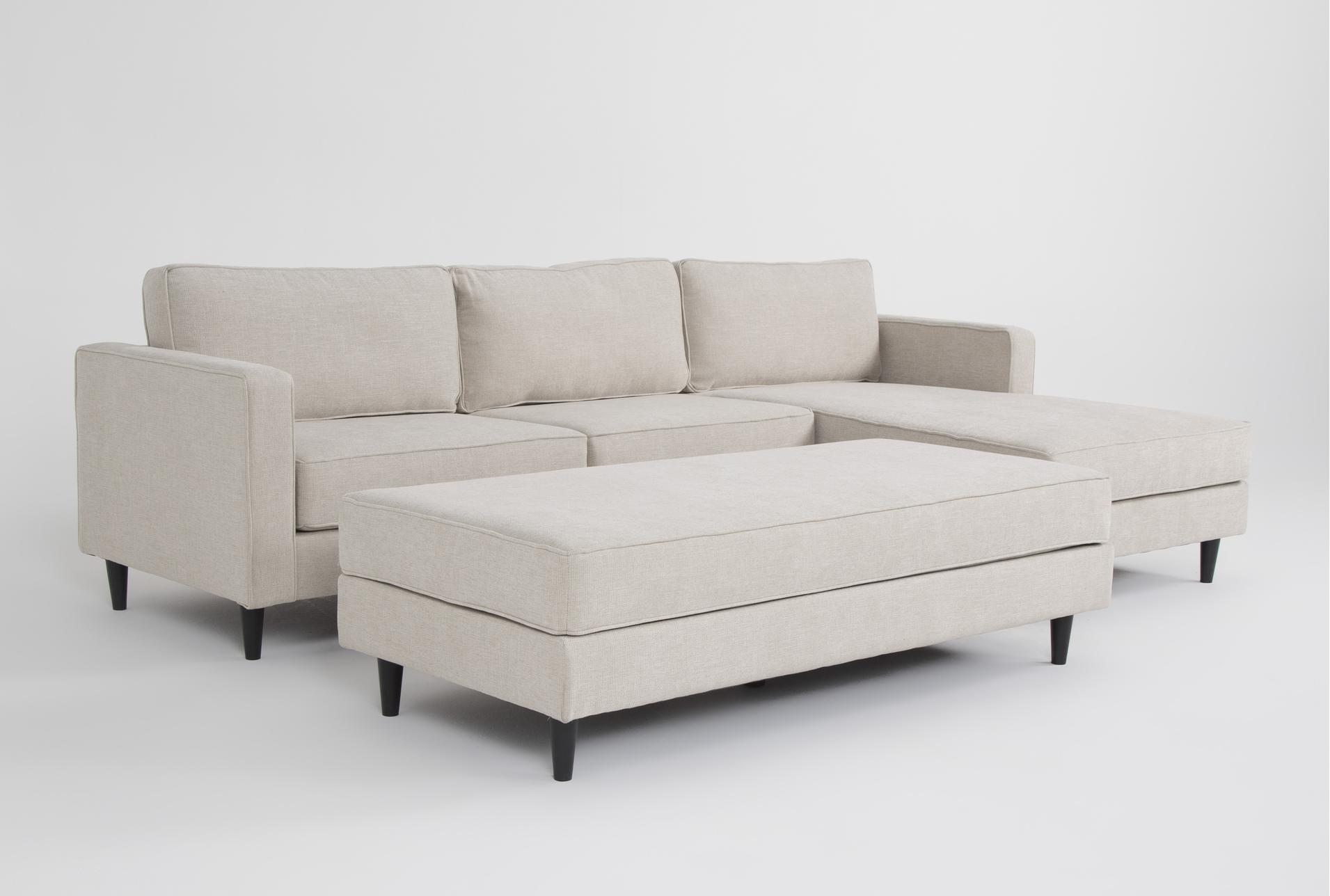 calais iii linen 113" 2 piece sectional with right arm facing chaise & cocktail ottoman 1 calais iii linen 113" 2 piece sectional with right arm facing chaise & cocktail ottoman