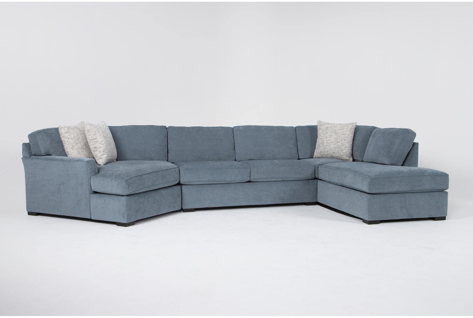 aspen jungle foam blue 3 piece 163" sectional with left arm facing cuddler chaise | fabric | loose reversible back 1 aspen jungle foam blue 3 piece 163" sectional with left arm facing cuddler chaise | fabric | loose reversible back
