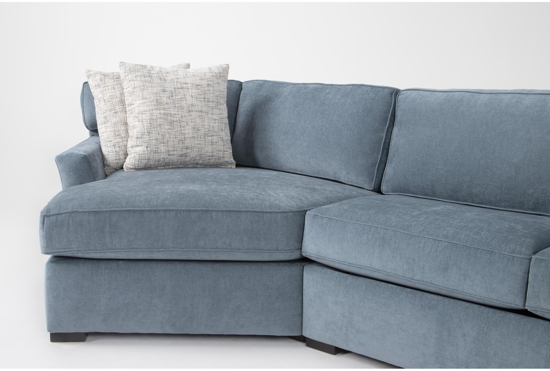 aspen jungle foam blue 3 piece 163" sectional with left arm facing cuddler chaise | fabric | loose reversible back 10 aspen jungle foam blue 3 piece 163" sectional with left arm facing cuddler chaise | fabric | loose reversible back