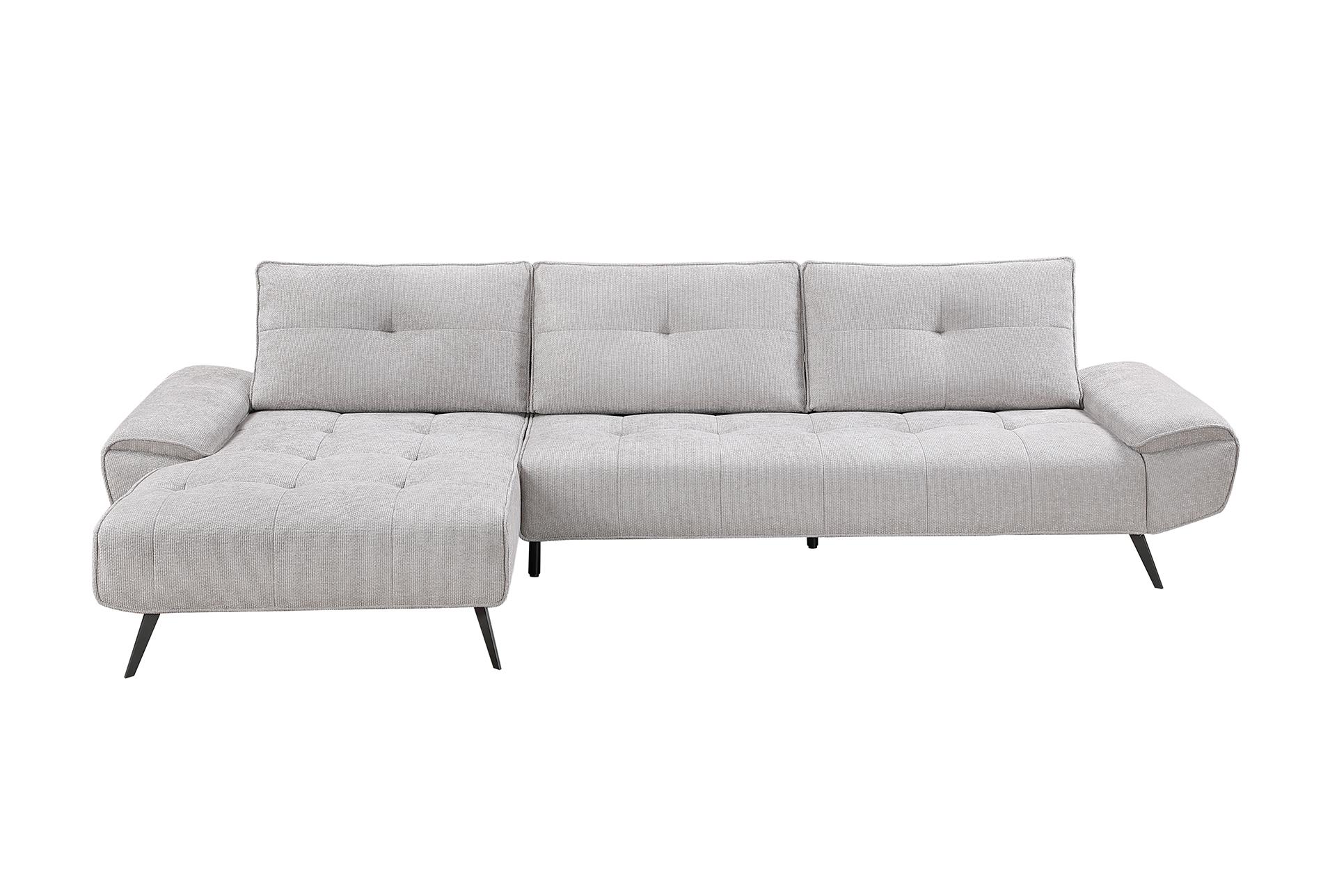 vortex light grey 2-piece sectional with left chaise and dual-position backs for adjustable seat depth 15 vortex light grey 2-piece sectional with left chaise and dual-position backs for adjustable seat depth
