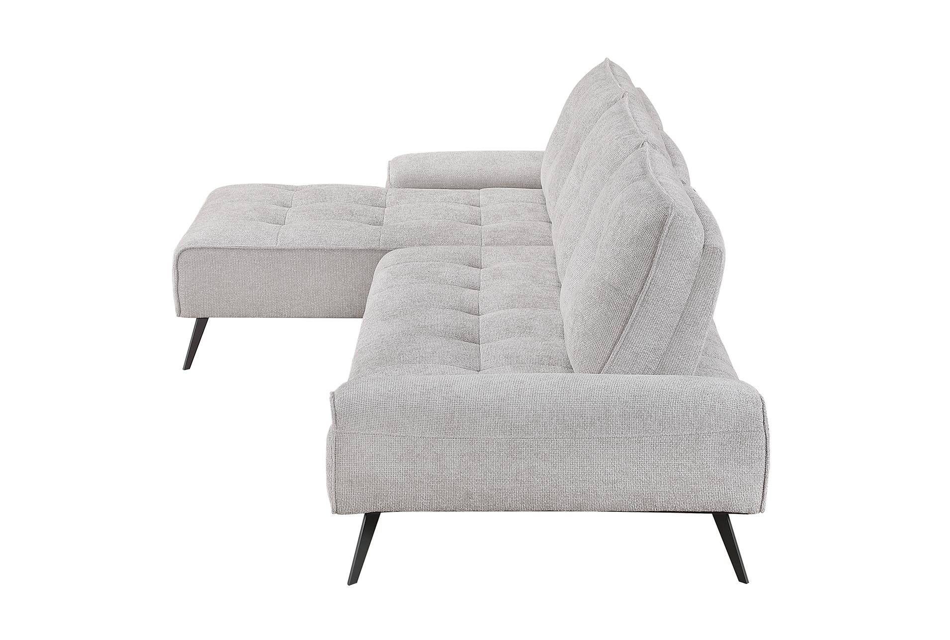 vortex light grey 2-piece sectional with left chaise and dual-position backs for adjustable seat depth 16 vortex light grey 2-piece sectional with left chaise and dual-position backs for adjustable seat depth