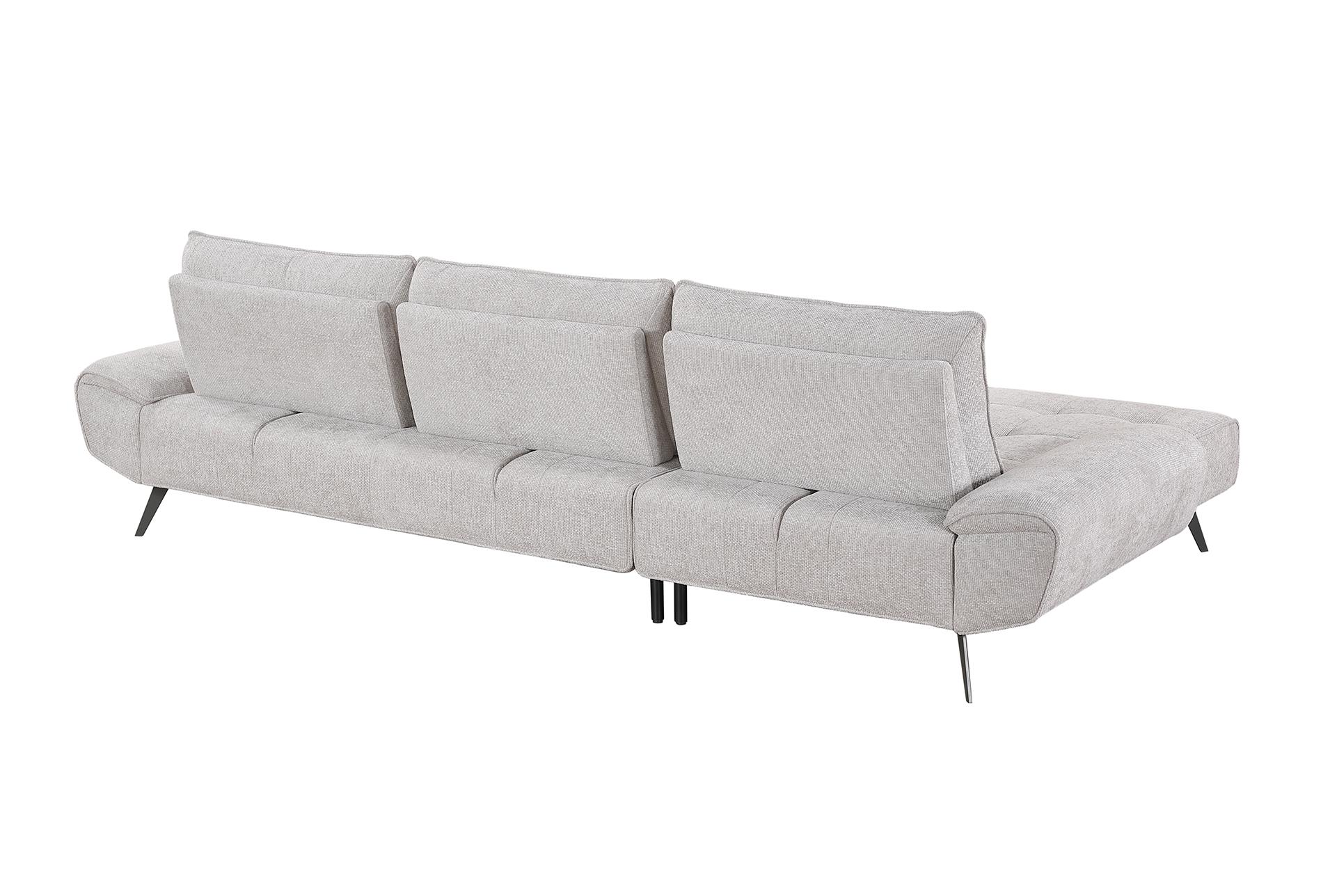 vortex light grey 2-piece sectional with left chaise and dual-position backs for adjustable seat depth 17 vortex light grey 2-piece sectional with left chaise and dual-position backs for adjustable seat depth