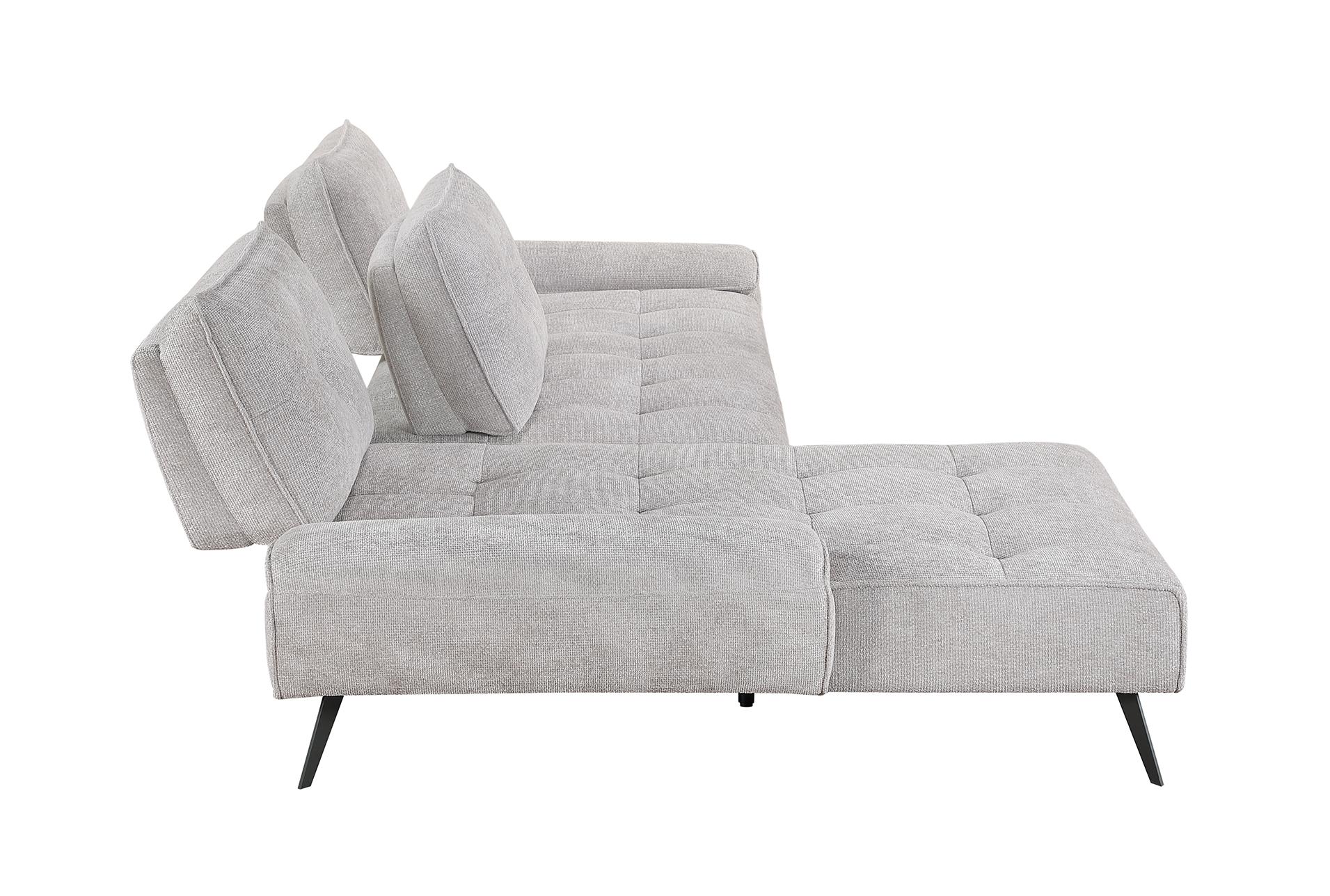 vortex light grey 2-piece sectional with left chaise and dual-position backs for adjustable seat depth 20 vortex light grey 2-piece sectional with left chaise and dual-position backs for adjustable seat depth