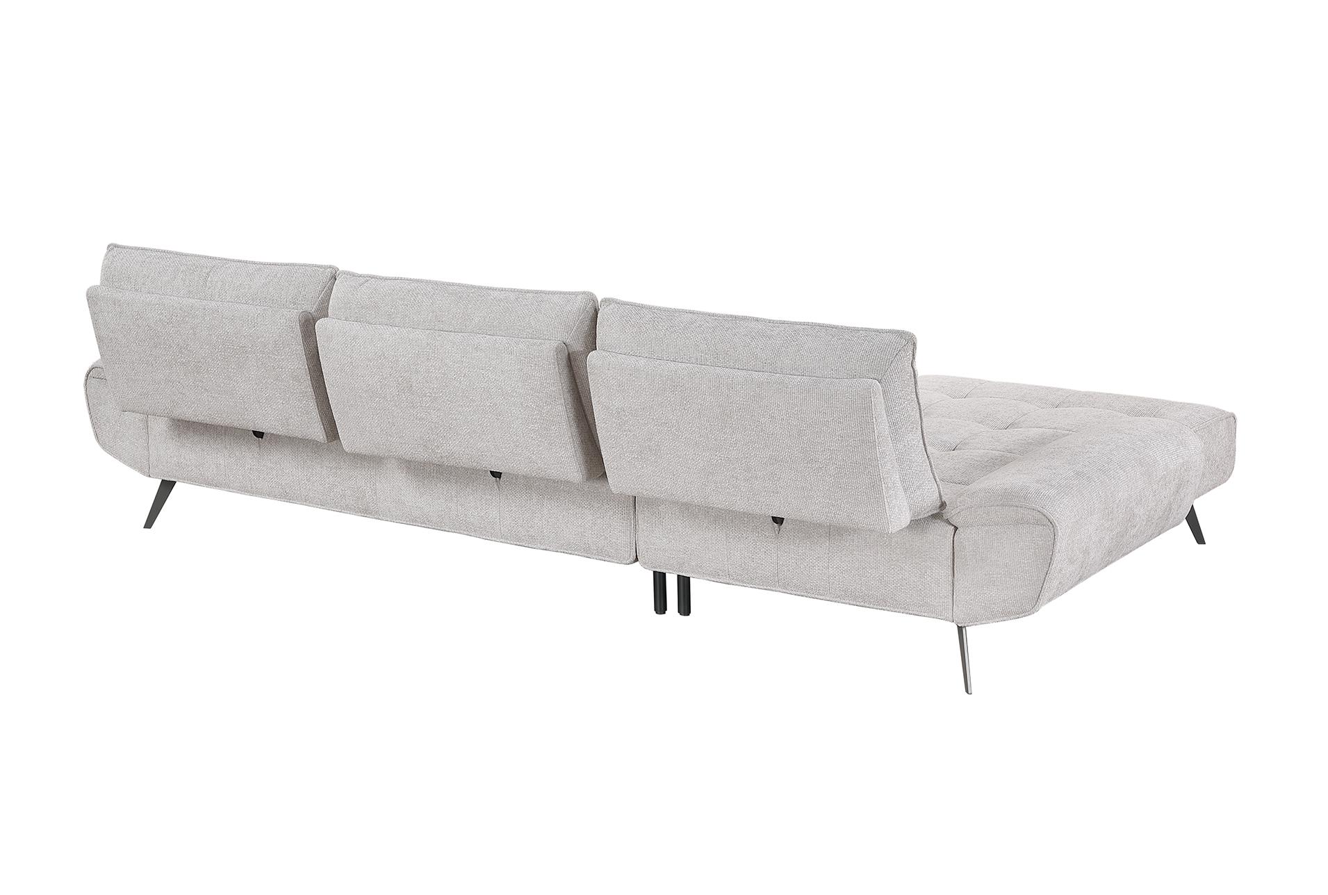 vortex light grey 2-piece sectional with left chaise and dual-position backs for adjustable seat depth 21 vortex light grey 2-piece sectional with left chaise and dual-position backs for adjustable seat depth