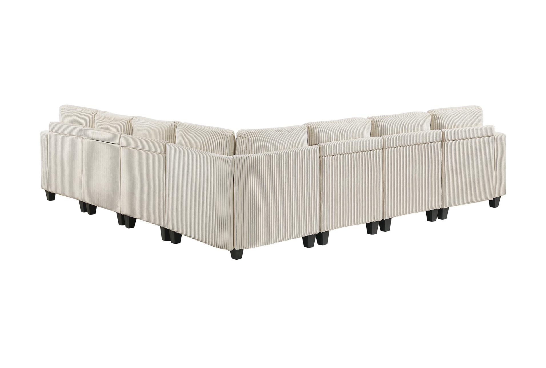 radnor beige 7-piece sectional with storage storage pouches and usb charging ports 10 radnor beige 7-piece sectional with storage storage pouches and usb charging ports