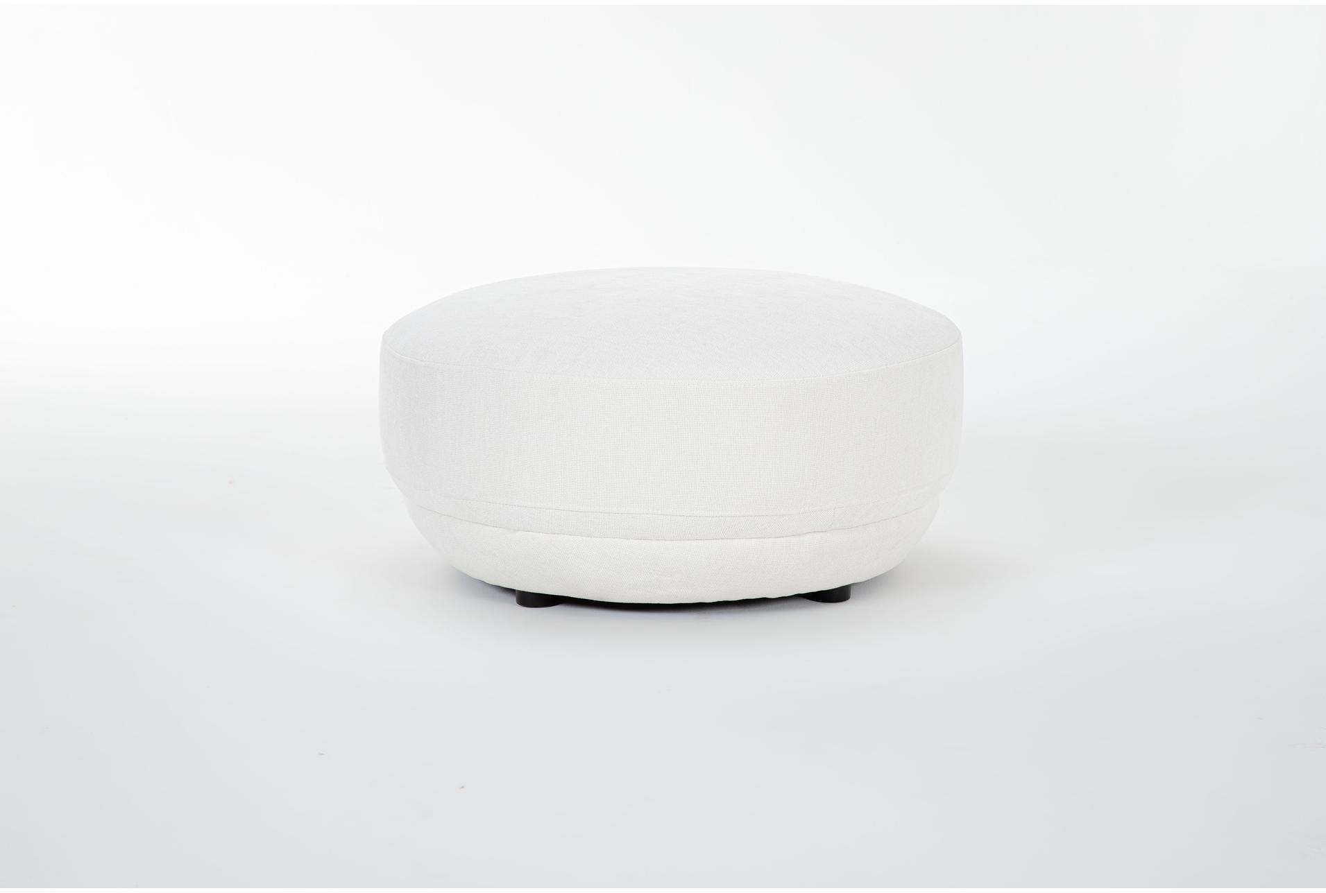 formosa white fabric round cocktail ottoman 1 formosa white fabric round cocktail ottoman