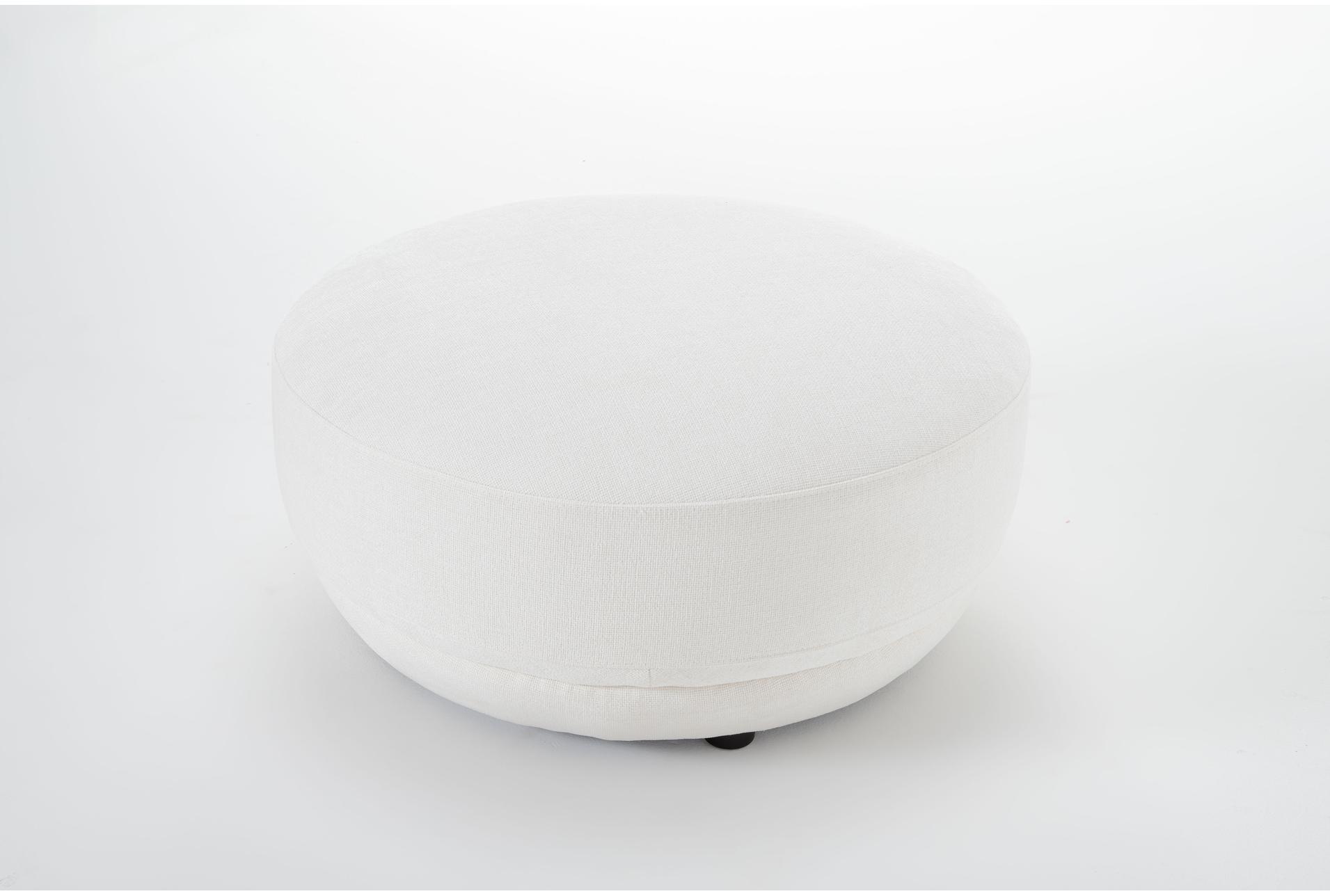 formosa white fabric round cocktail ottoman 6 formosa white fabric round cocktail ottoman