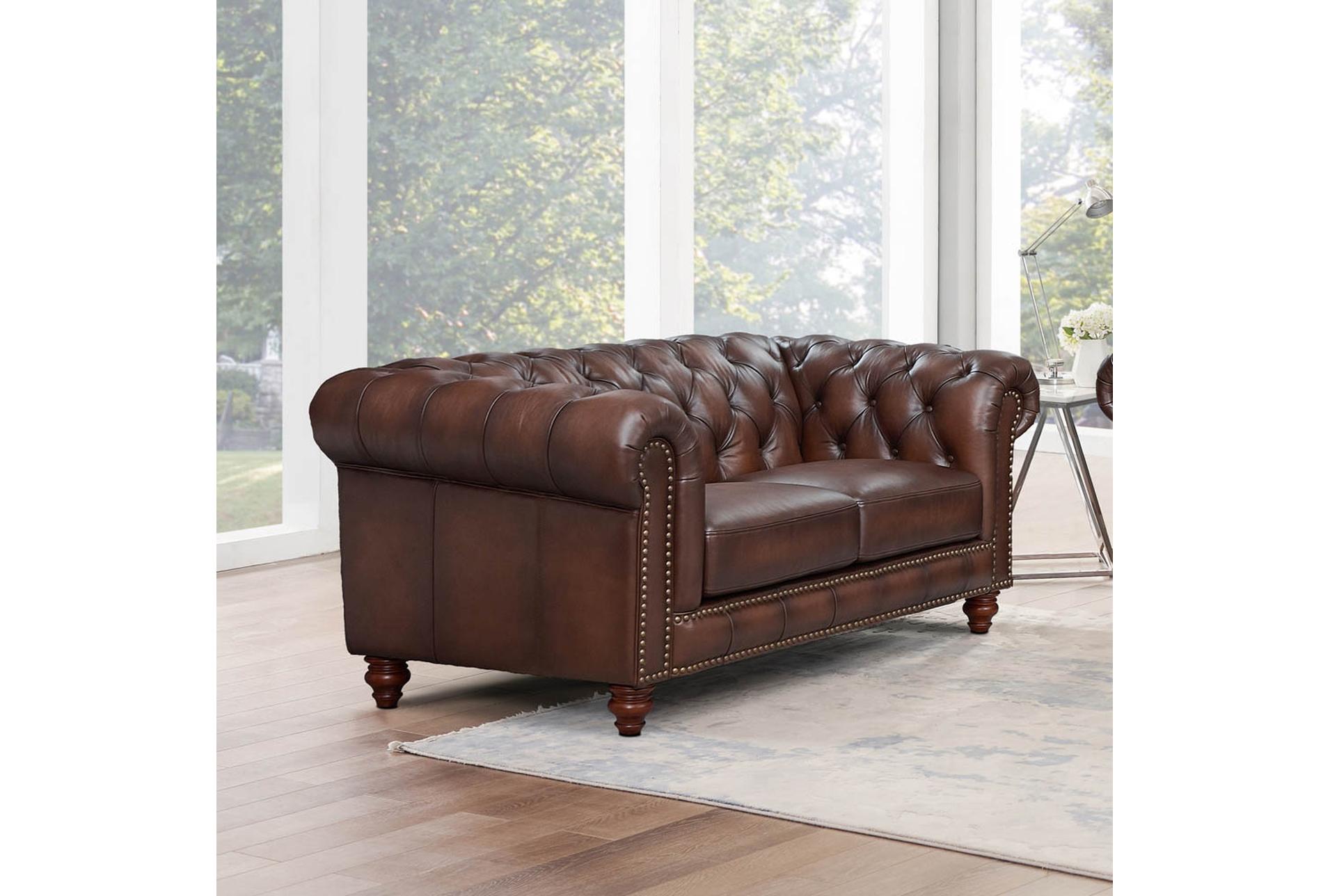 noelle brown top grain leather loveseat 11 noelle brown top grain leather loveseat