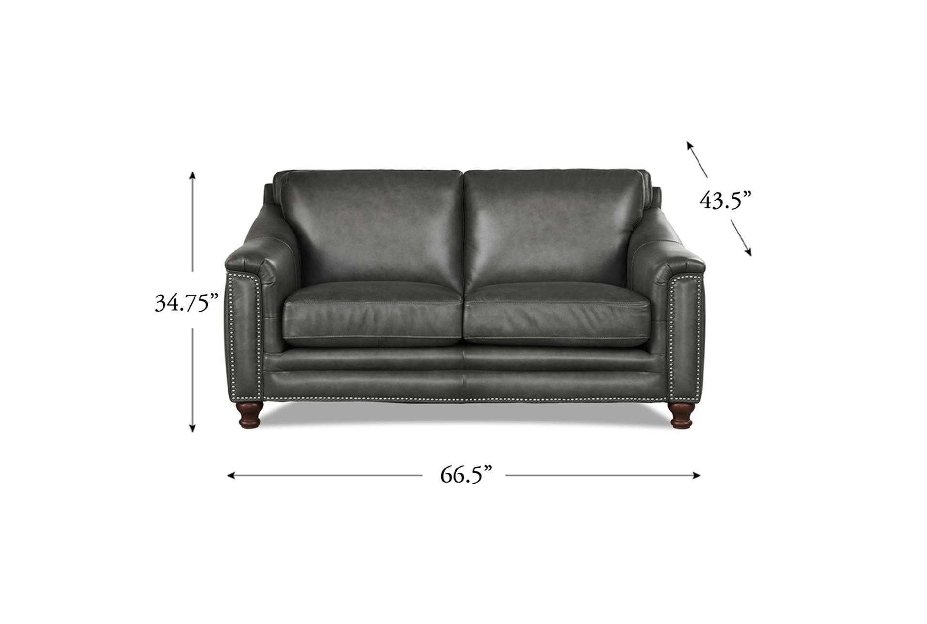 nora dark grey top grain leather loveseat 16 nora dark grey top grain leather loveseat