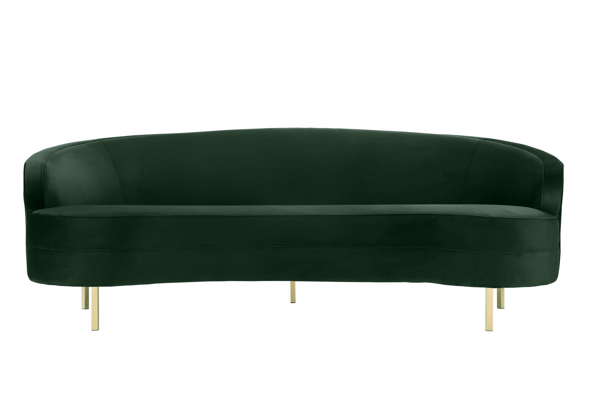 daphne green 90" velvet fabric sofa 1 daphne green 90" velvet fabric sofa