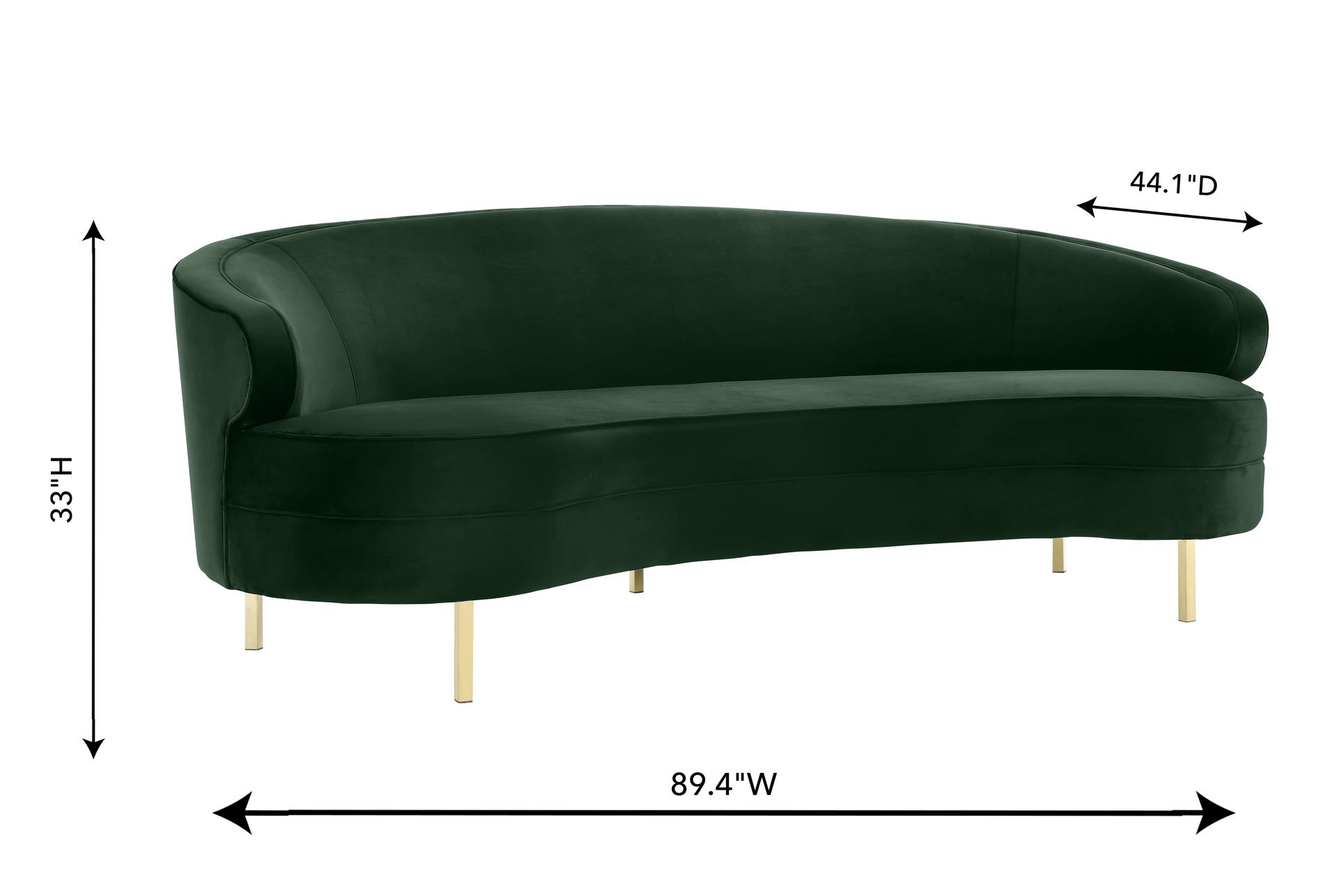 daphne green 90" velvet fabric sofa 12 daphne green 90" velvet fabric sofa