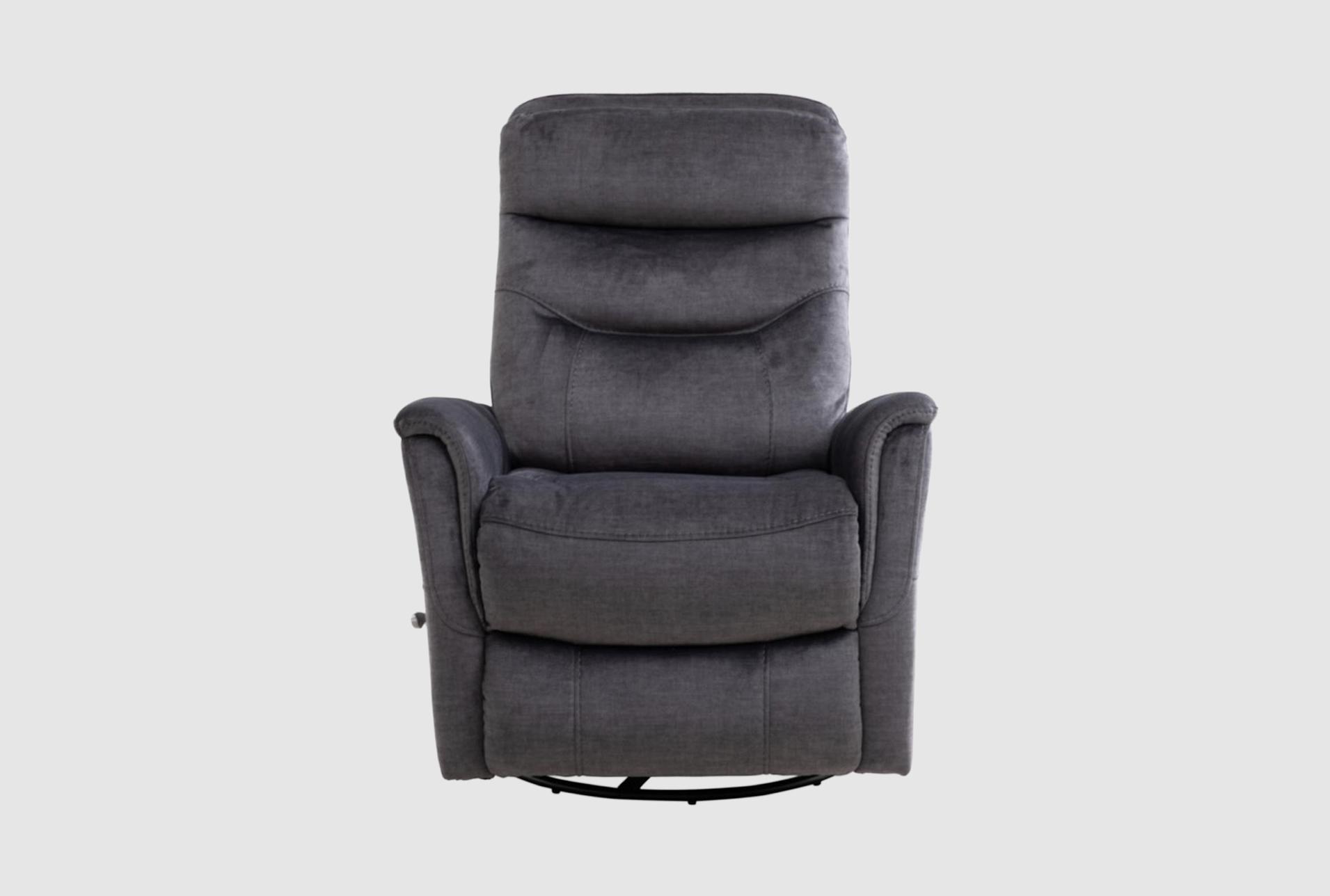 gannon 31" charcoal fabric manual swivel glider recliner with manual adjustable headrest | rocker 1 gannon 31" charcoal fabric manual swivel glider recliner with manual adjustable headrest | rocker