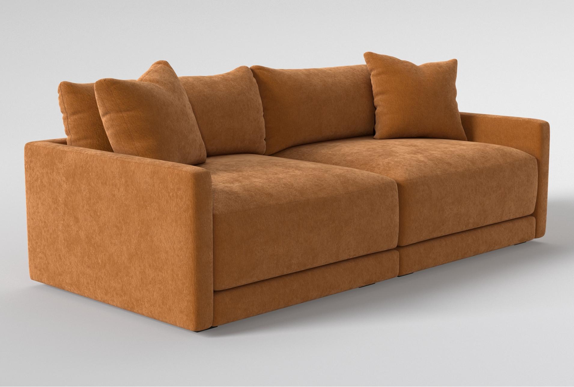 xena modular 90" orange fabric 2 piece sectional 11 xena modular 90" orange fabric 2 piece sectional