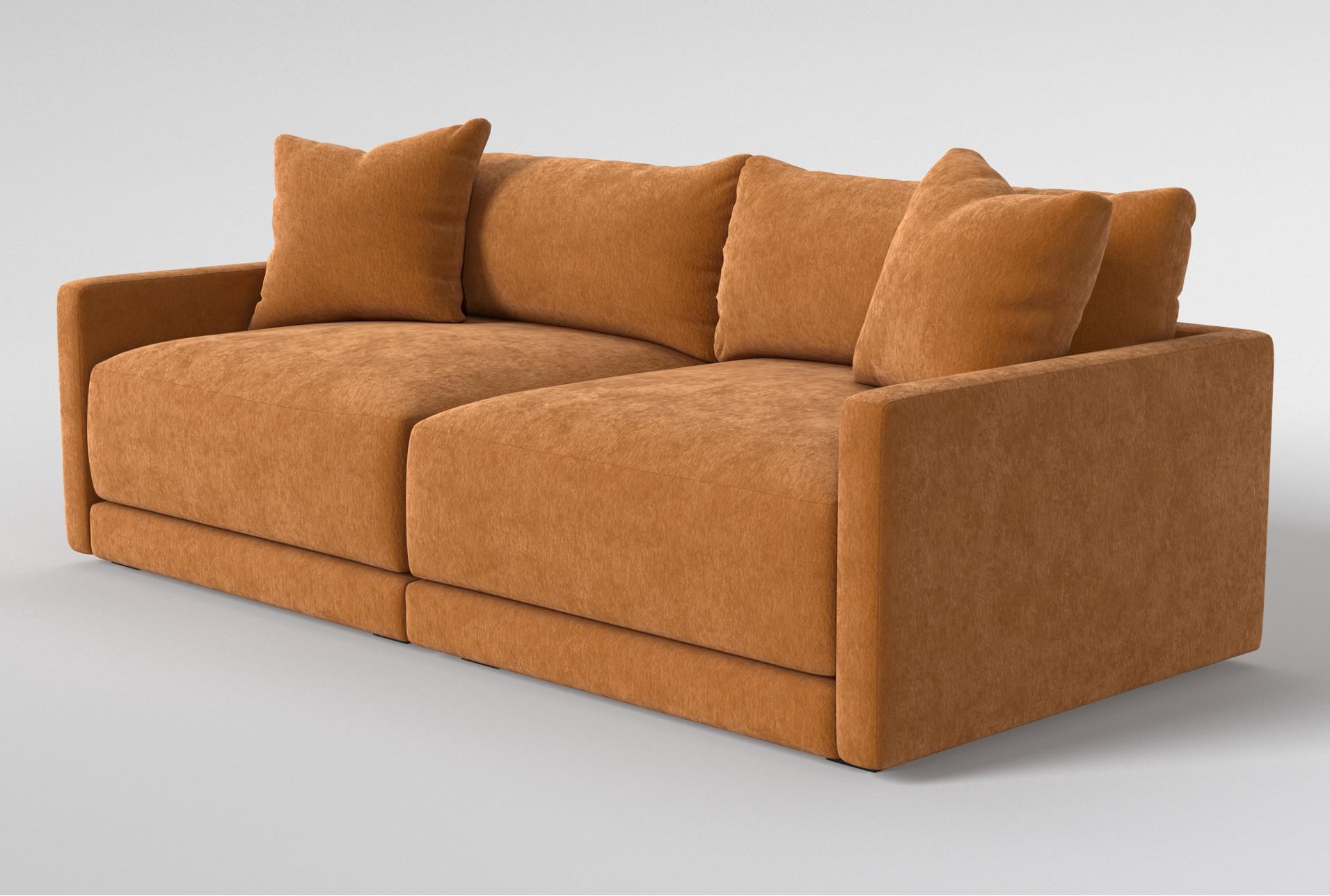 xena modular 90" orange fabric 2 piece sectional 13 xena modular 90" orange fabric 2 piece sectional