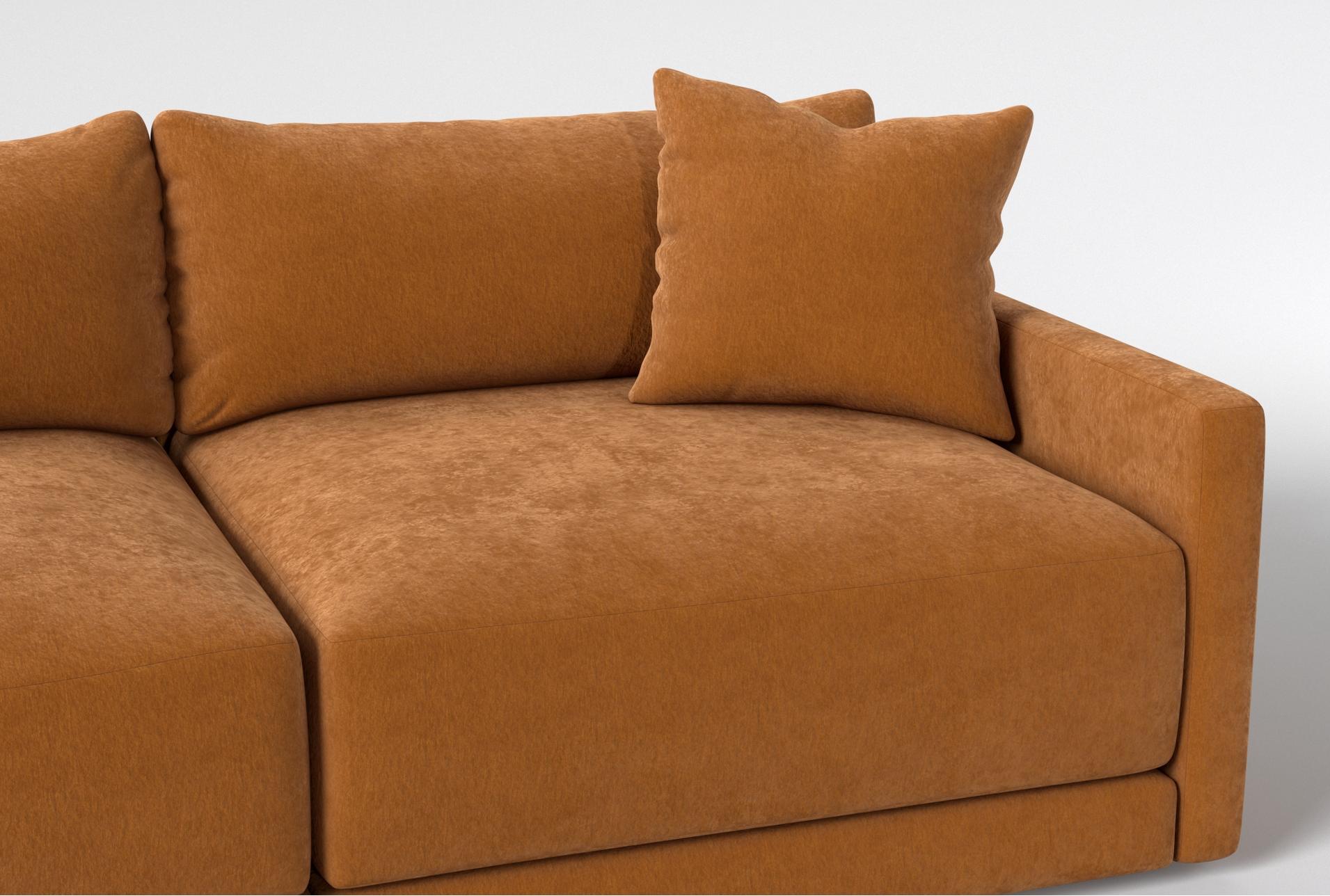 xena modular 90" orange fabric 2 piece sectional 15 xena modular 90" orange fabric 2 piece sectional
