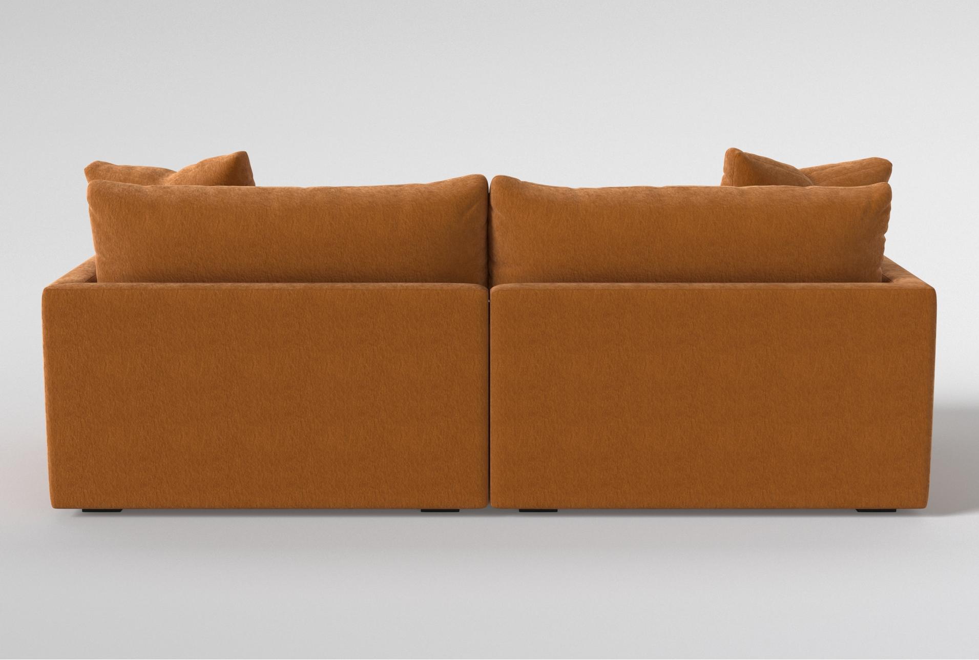 xena modular 90" orange fabric 2 piece sectional 18 xena modular 90" orange fabric 2 piece sectional