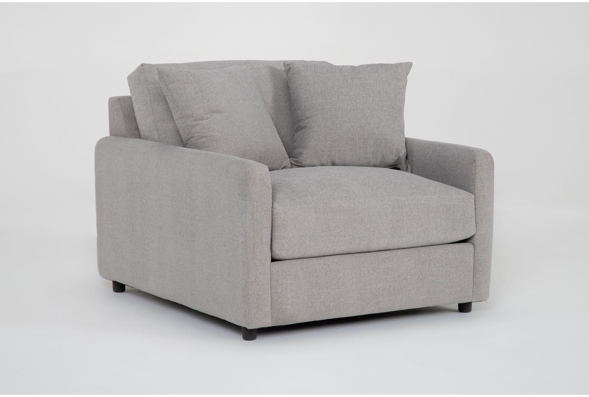 lars 40" fabric grey chenille oversized chair 1 lars 40" fabric grey chenille oversized chair