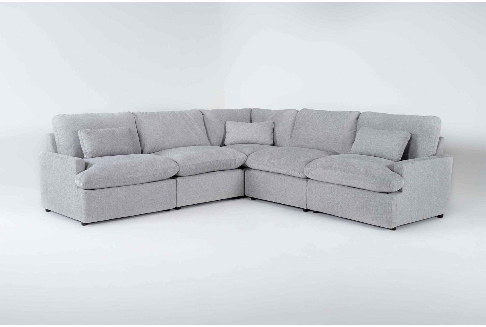jolene silver grey 120" 5 piece power reclining l-shaped modular sectional with 2 power recliners & usb 1 jolene silver grey 120" 5 piece power reclining l-shaped modular sectional with 2 power recliners & usb