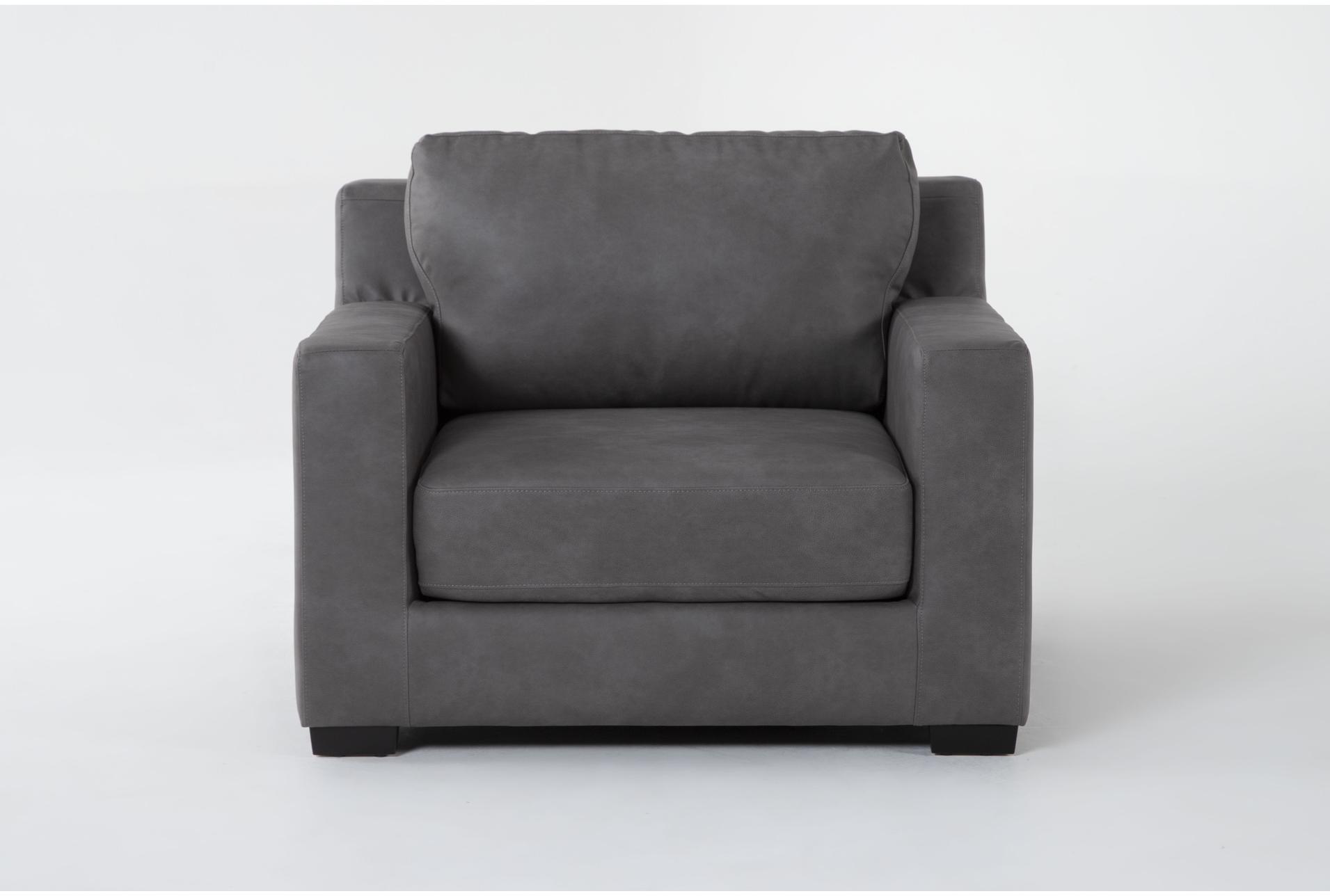 flip charcoal grey faux leather 45" oversized twin convertible futon sleeper arm chair | fabric | with arms | club 1 flip charcoal grey faux leather 45" oversized twin convertible futon sleeper arm chair | fabric | with arms | club