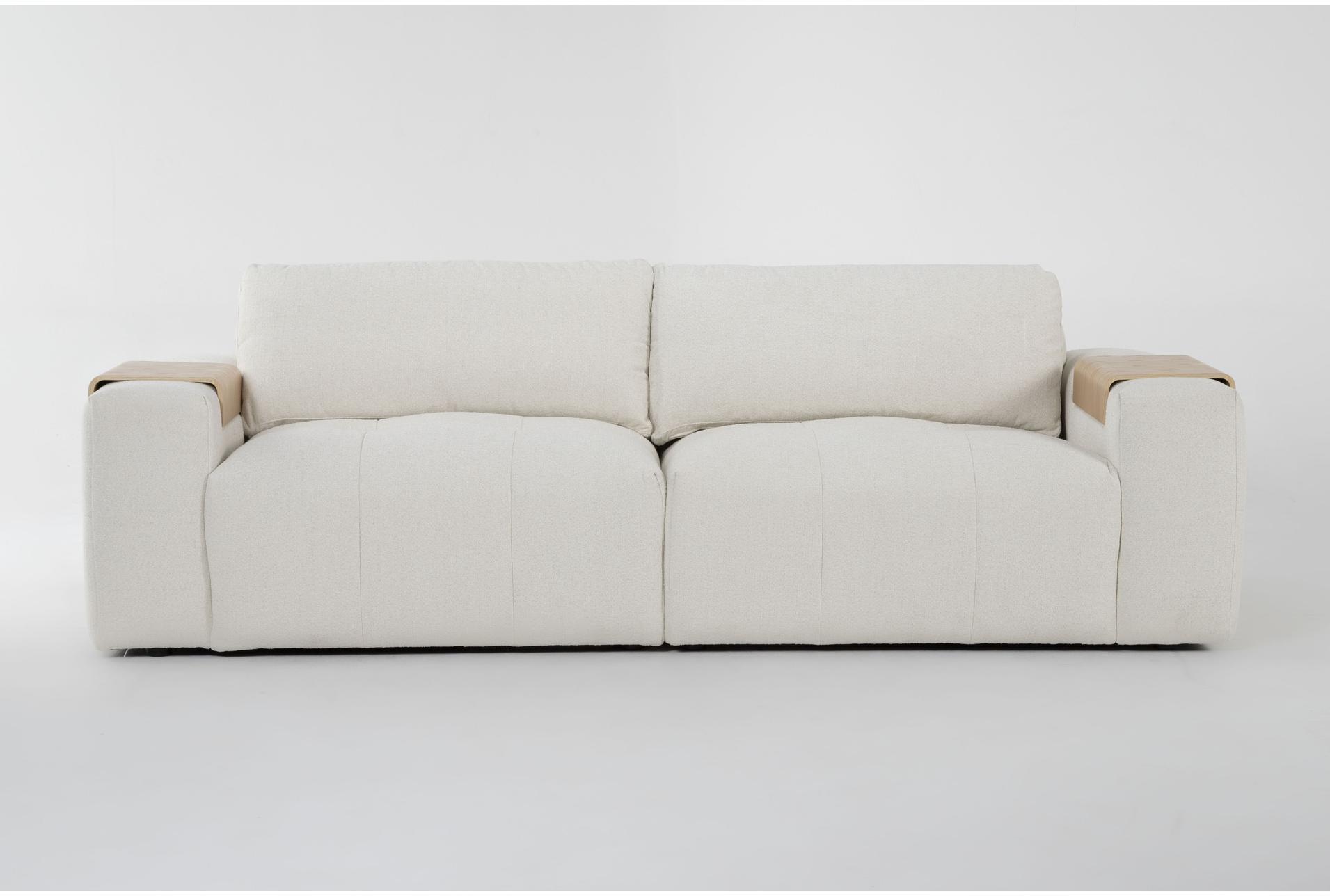 amallo ivory white fabric 108" 2 piece sofa | tufted 1 amallo ivory white fabric 108" 2 piece sofa | tufted
