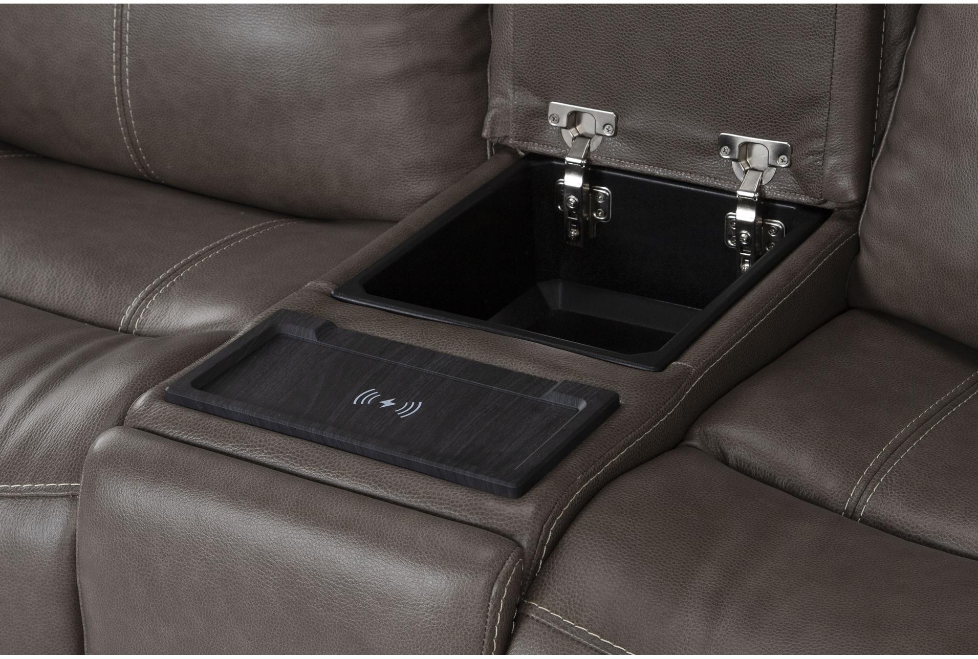 dylan dark taupe leather 78" flexsteel power zero gravity reclining console loveseat with power headrest wireless charging & usb 20 dylan dark taupe leather 78" flexsteel power zero gravity reclining console loveseat with power headrest wireless charging & usb