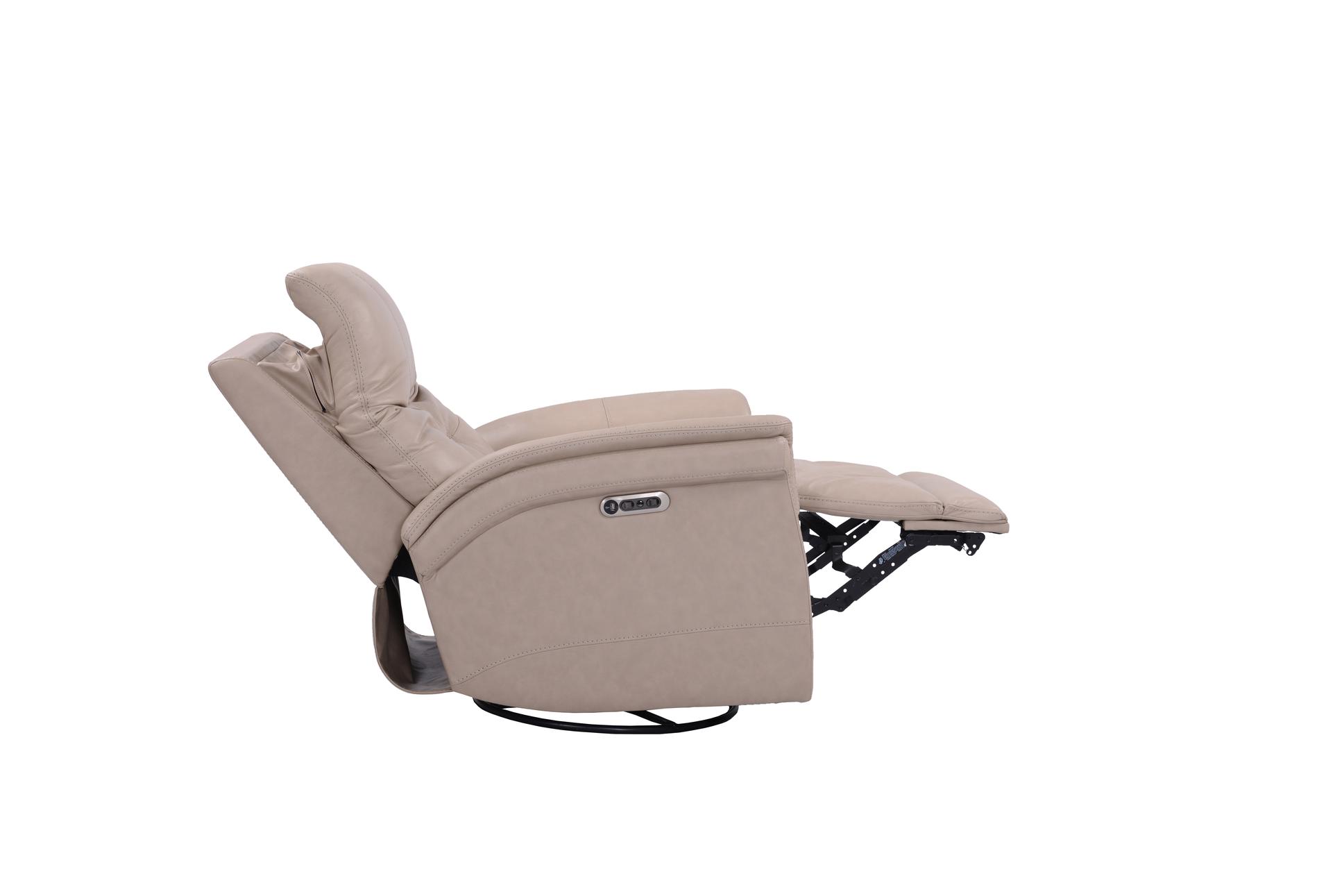crew linen leather power swivel glider recliner with built-in battery power headrest & usb | rocker 14 crew linen leather power swivel glider recliner with built-in battery power headrest & usb | rocker