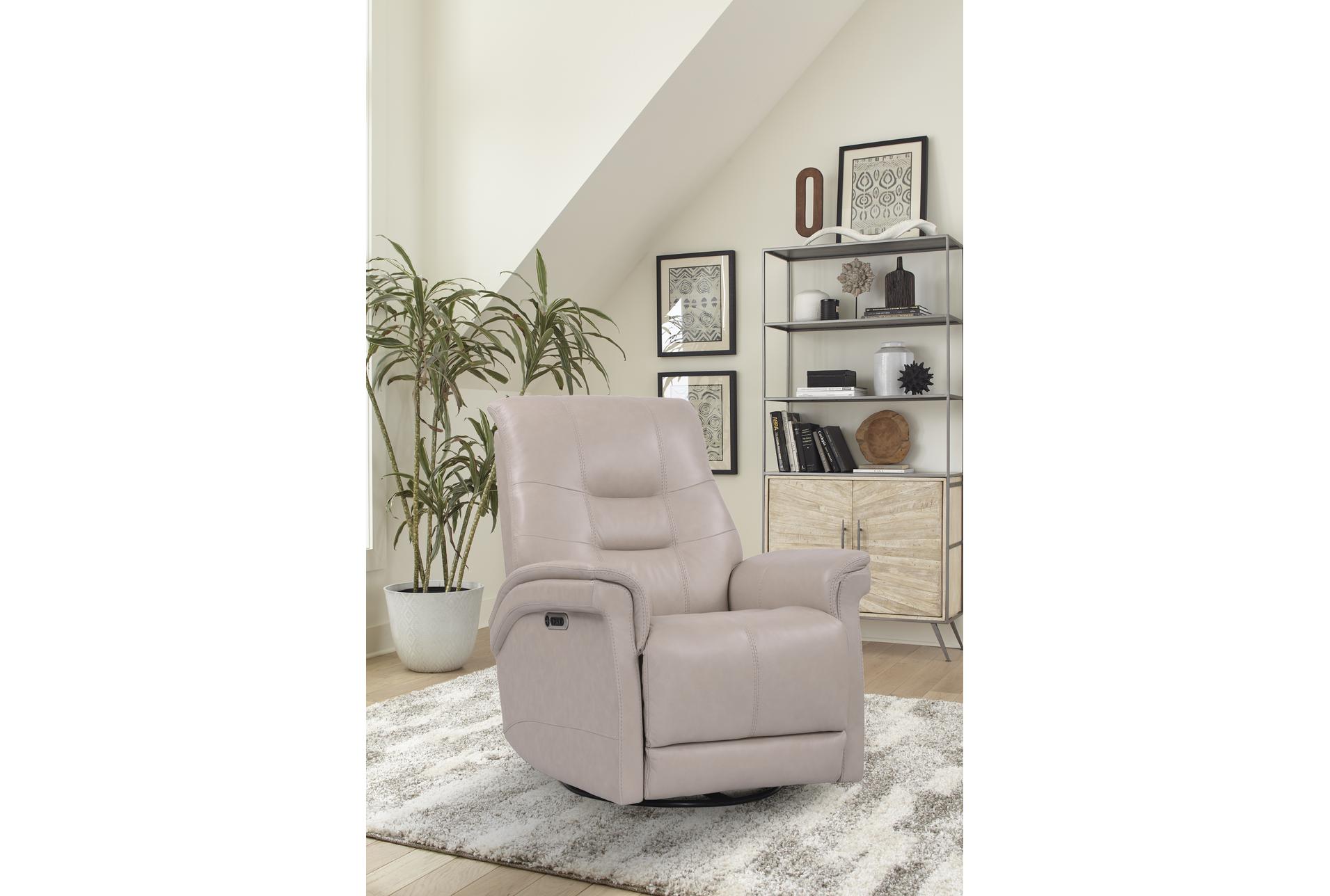crew linen leather power swivel glider recliner with built-in battery power headrest & usb | rocker 16 crew linen leather power swivel glider recliner with built-in battery power headrest & usb | rocker