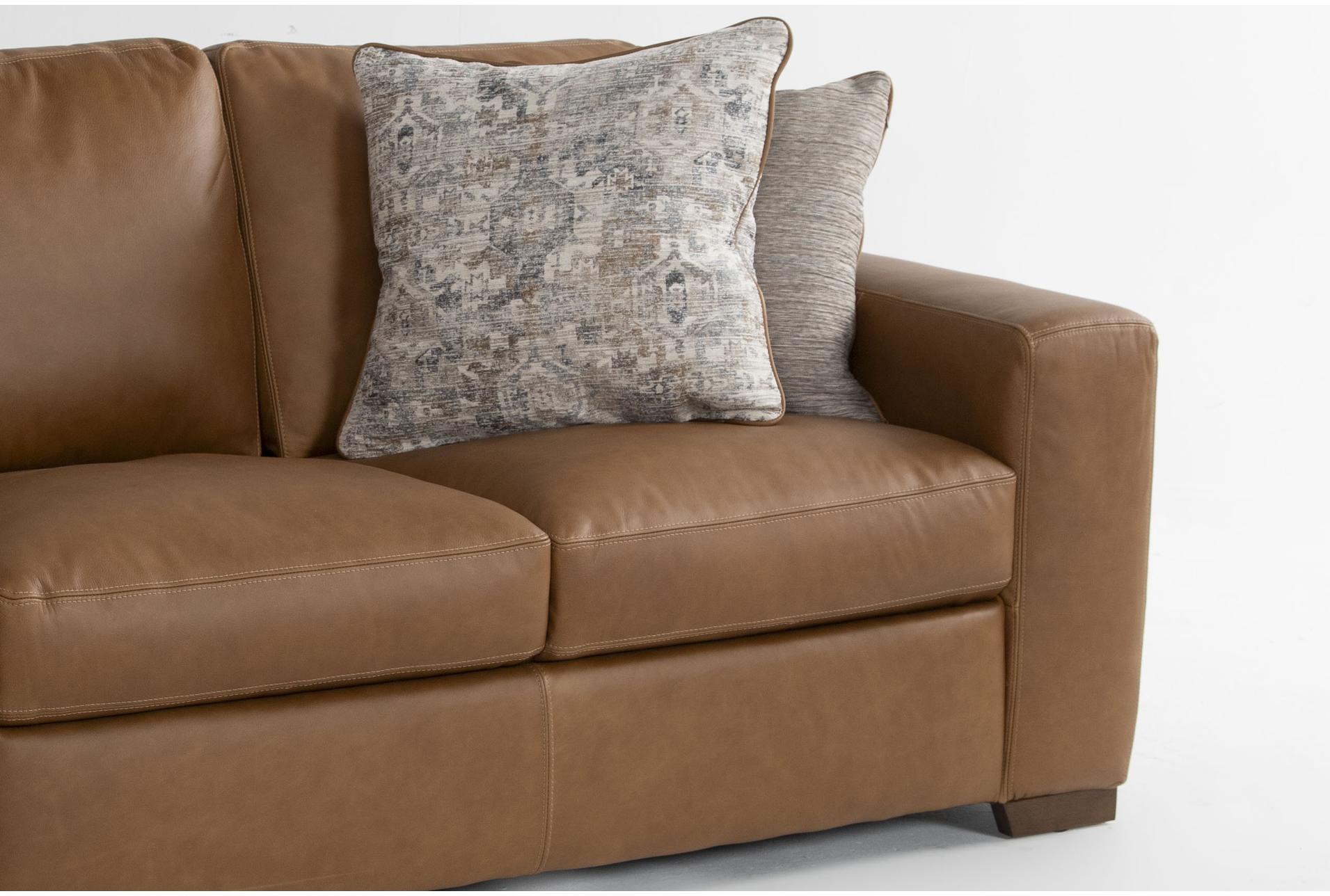 big sur saddle brown leather 99" sofa & loveseat set 9 big sur saddle brown leather 99" sofa & loveseat set