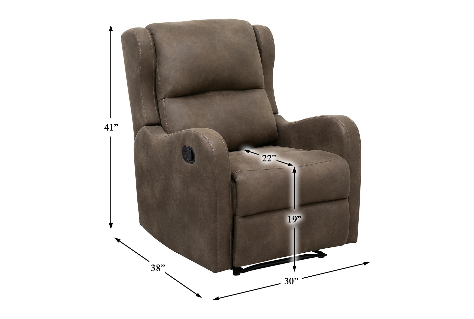 brentwood 30" brown microfiber manual recliner 14 brentwood 30" brown microfiber manual recliner