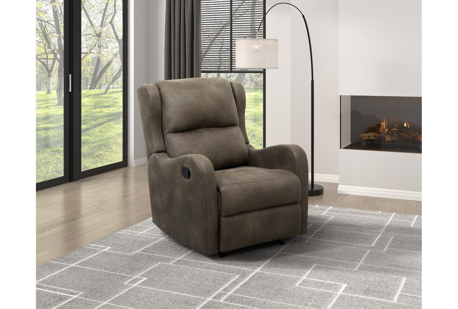 brentwood 30" brown microfiber manual recliner 17 brentwood 30" brown microfiber manual recliner