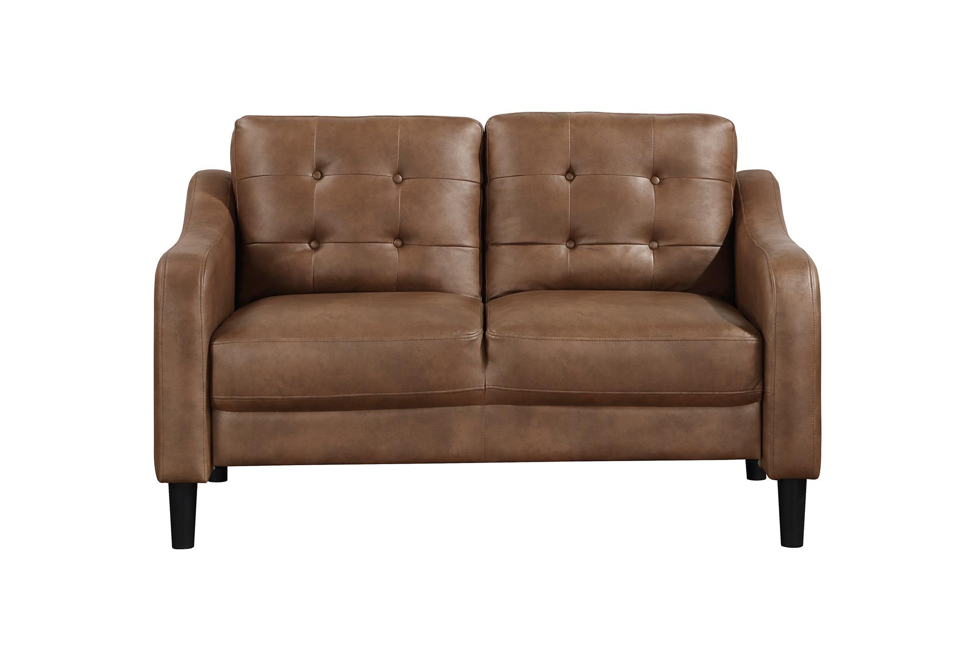 palmyra brown fabric 54" loveseat | tufted 9 palmyra brown fabric 54" loveseat | tufted