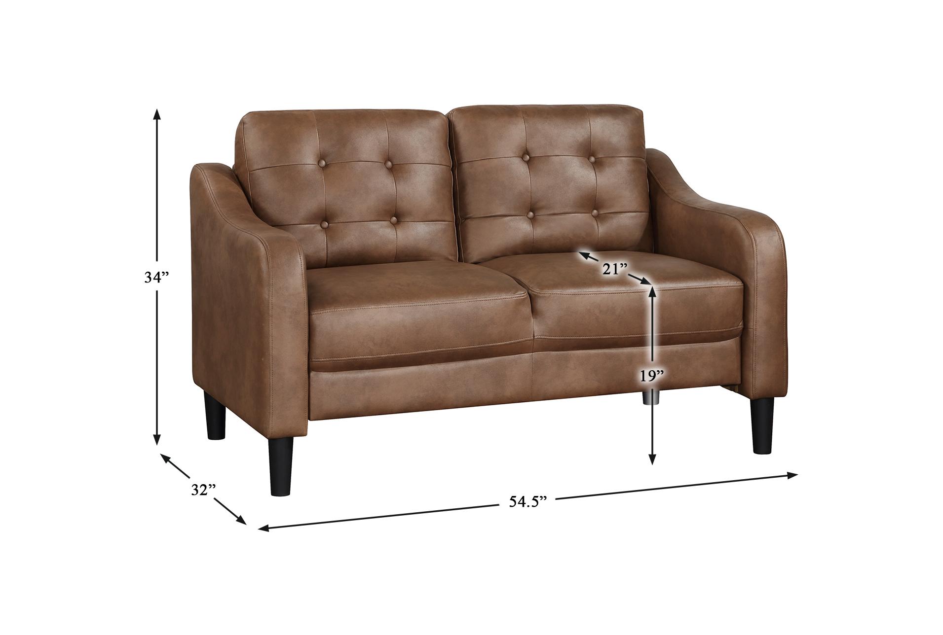 palmyra brown fabric 54" loveseat | tufted 10 palmyra brown fabric 54" loveseat | tufted