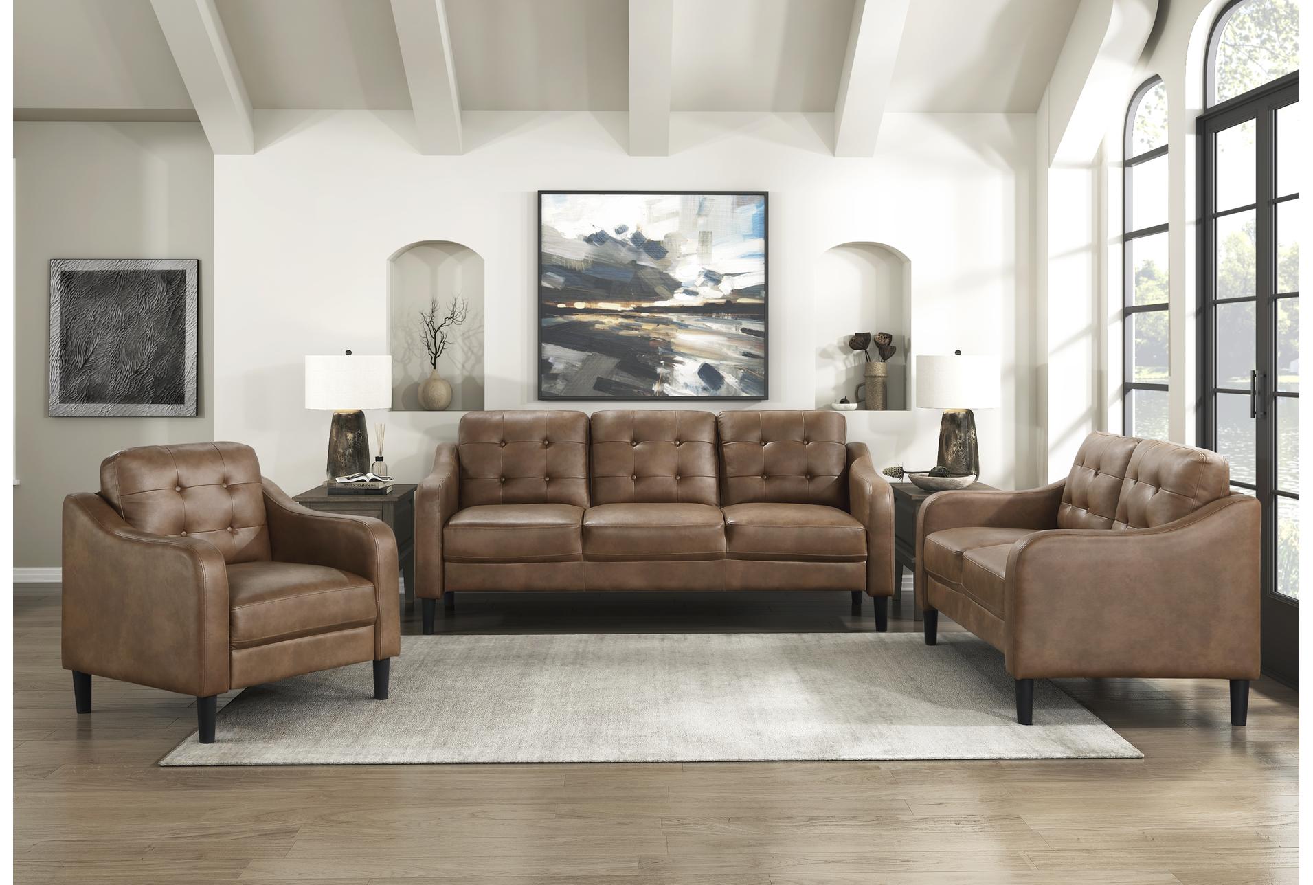 palmyra brown fabric 54" loveseat | tufted 13 palmyra brown fabric 54" loveseat | tufted